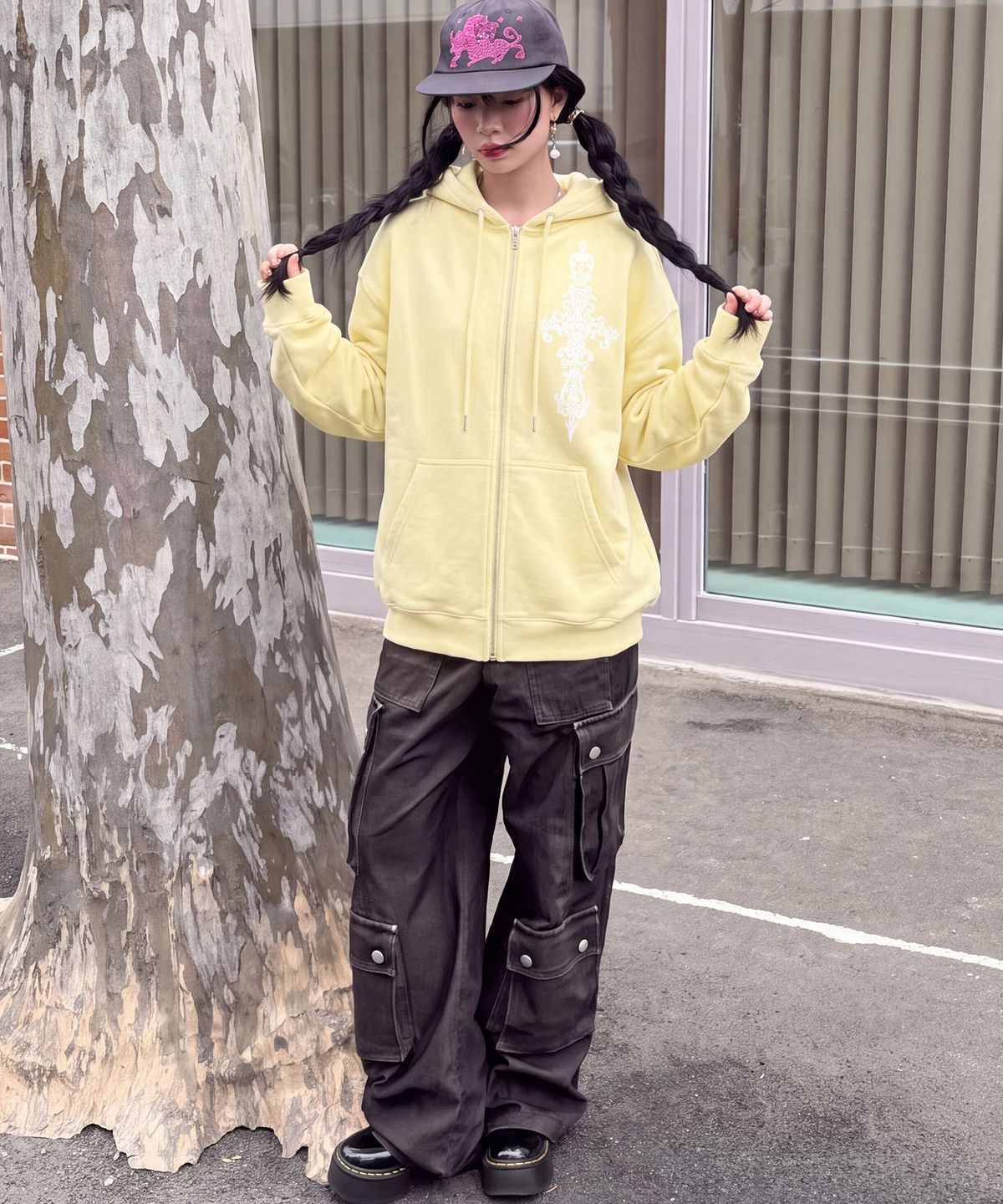 그레이버(GRAVER) [UNISEX]SIM CROSS 후드집업_4color