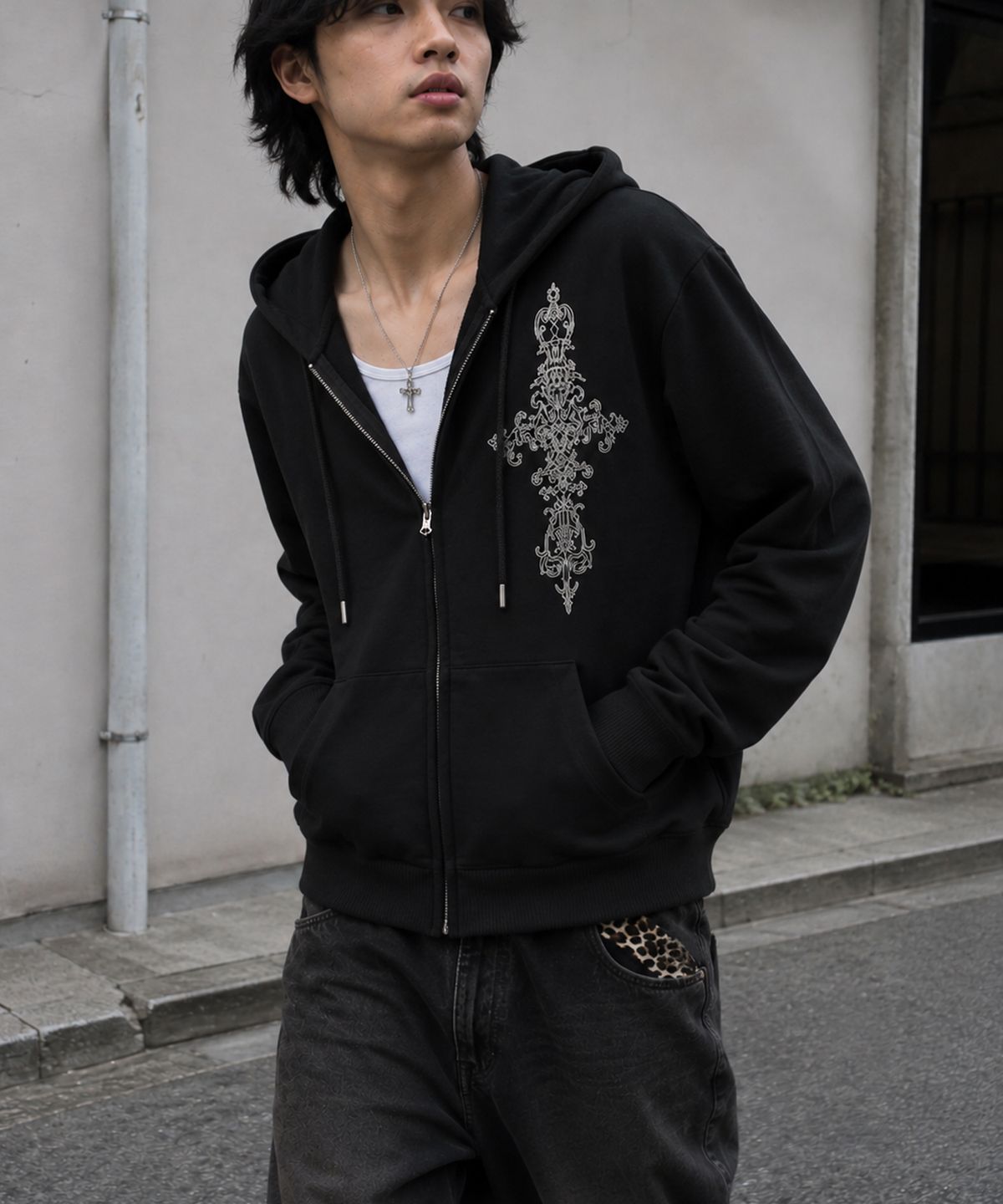 그레이버(GRAVER) [UNISEX]SIM CROSS 후드집업_4color