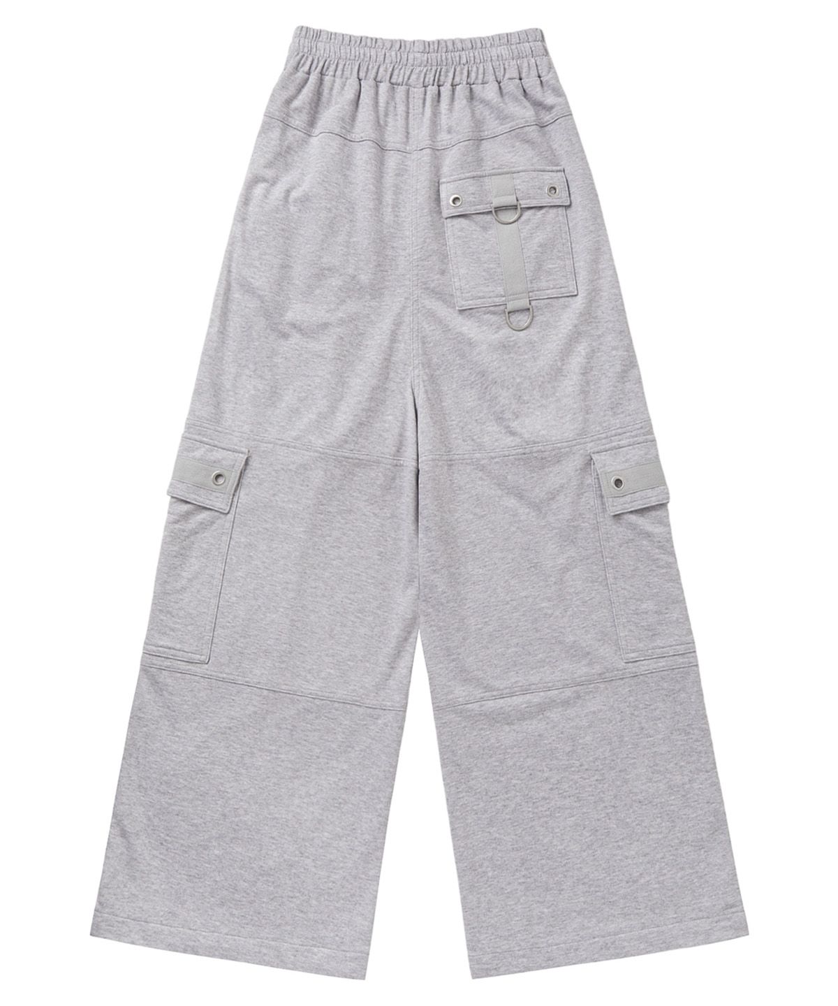 다이닛(DEINET) METAL DETAIL SWEAT PANTS IN MELANGE GREY