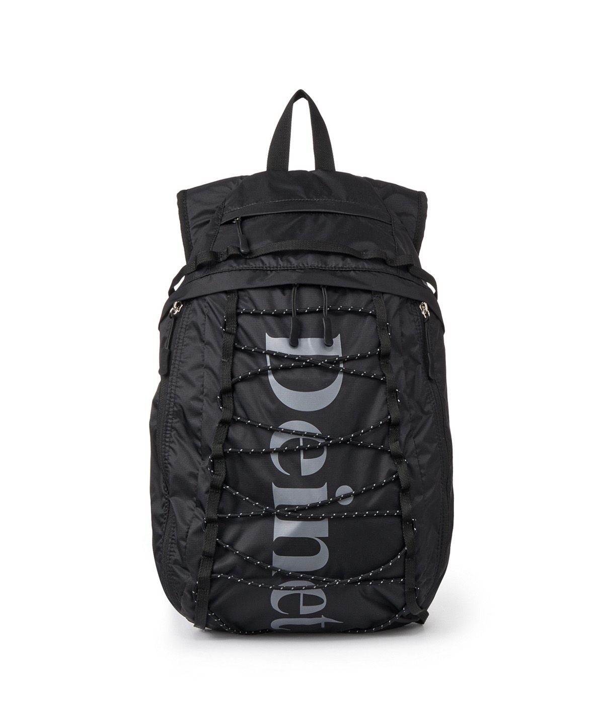다이닛(DEINET) NYLON ESSENTIAL LOGO BACKPACK IN BLACK