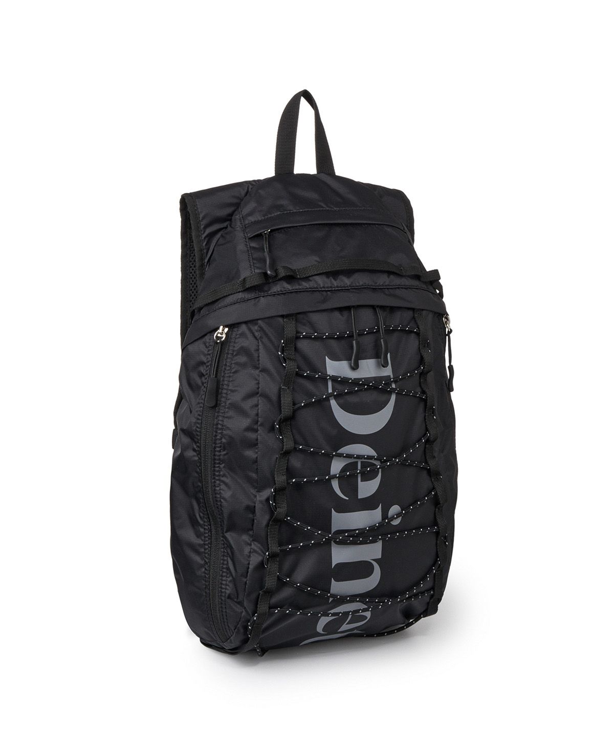 다이닛(DEINET) NYLON ESSENTIAL LOGO BACKPACK IN BLACK