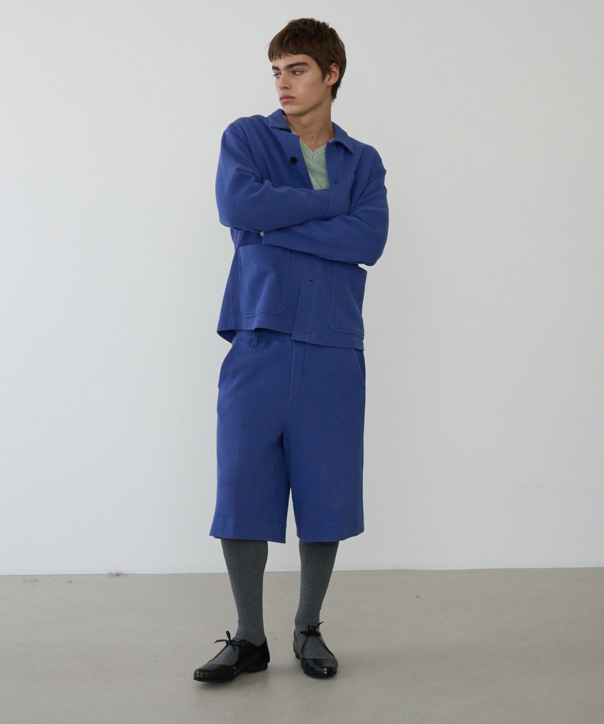 문선 아카이브(MOONSUN ARCHIVE) MJ Sweat Bermuda Pants / BLUE