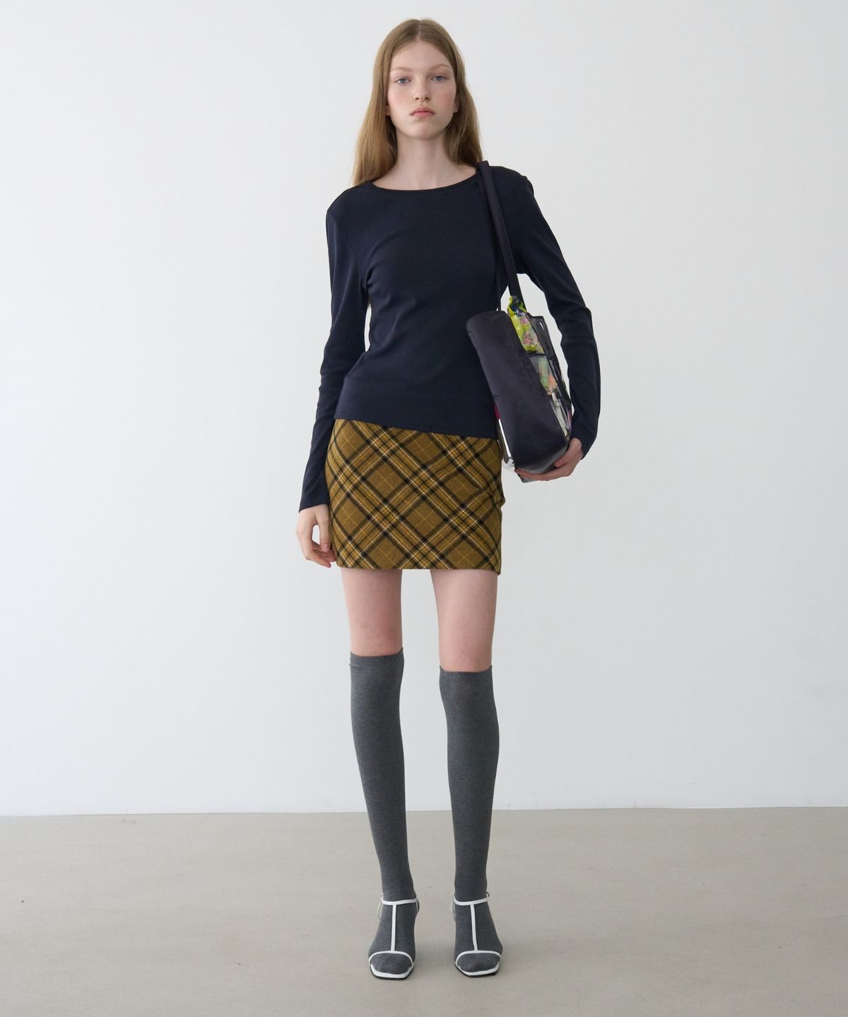 문선 아카이브(MOONSUN ARCHIVE) MJ Check Mini Skirt / YELLOW
