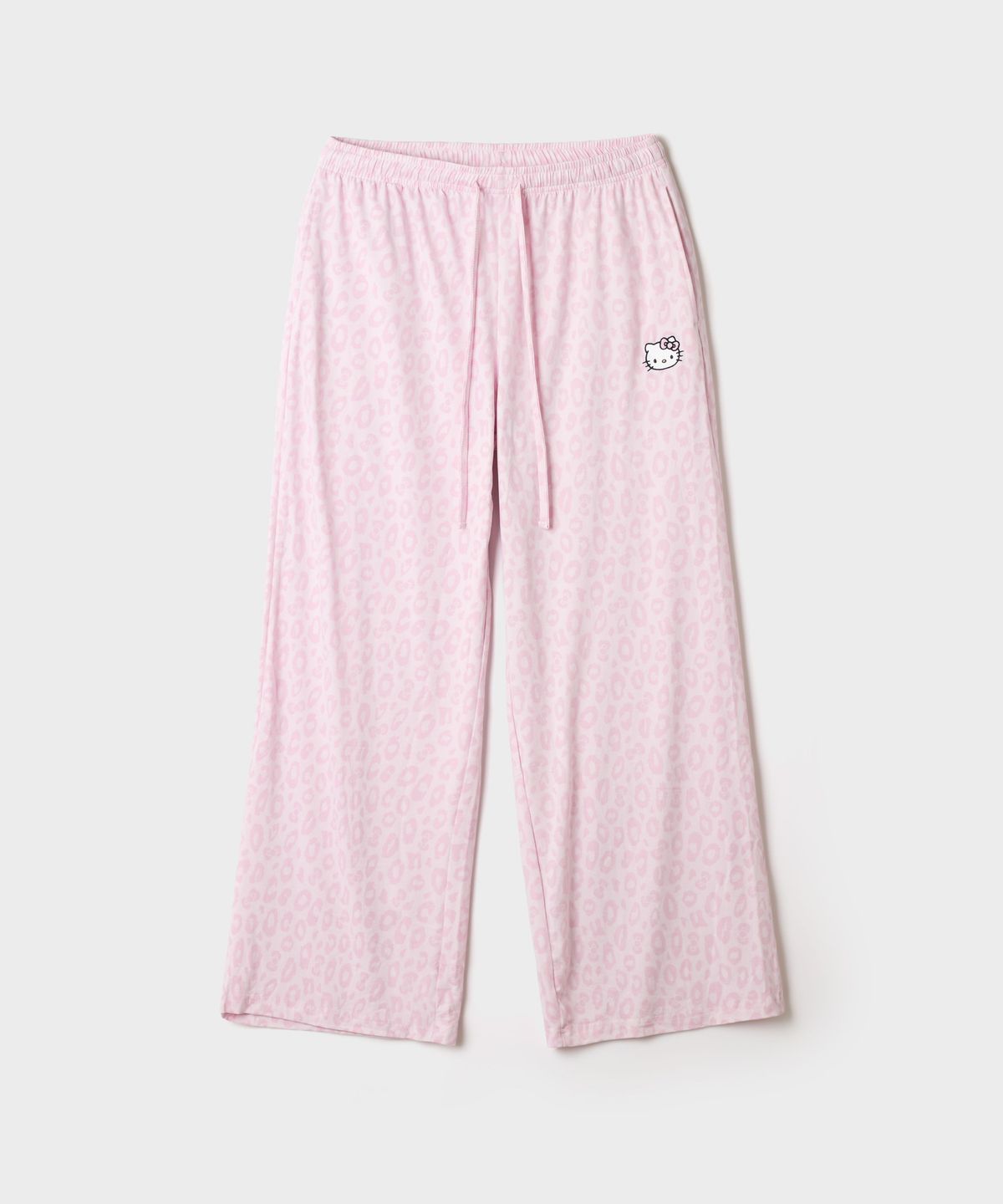스파오(SPAO) [헬로키티] 레오파드 피치스판 잠옷바지(Pink)_SPPPG49U10