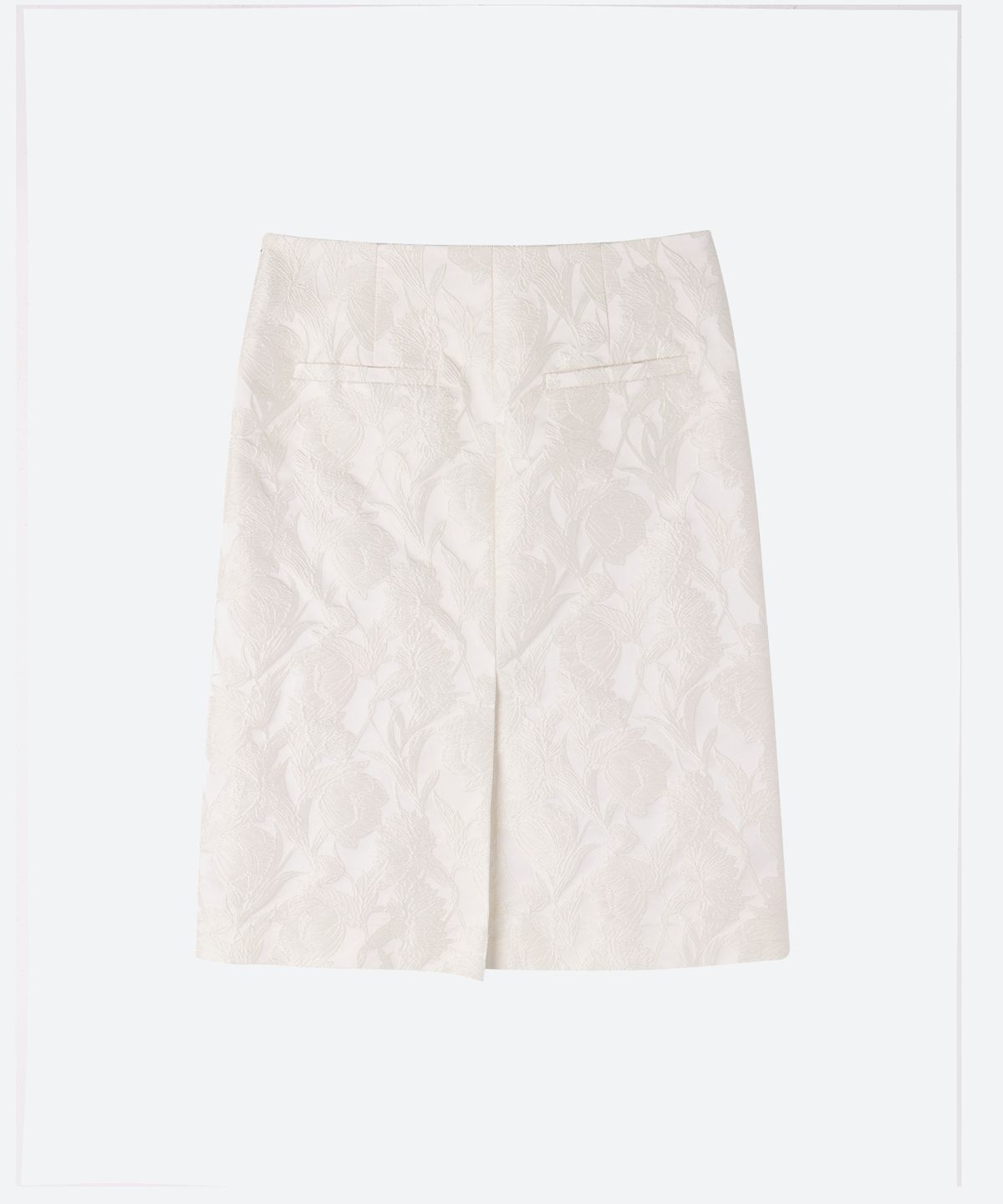 문선 아카이브(MOONSUN ARCHIVE) MJ Floral Jacquard Midi Skirt / WHITE