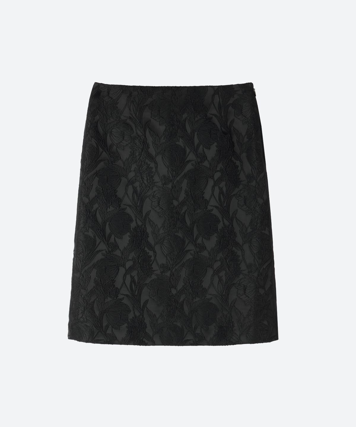 문선 아카이브(MOONSUN ARCHIVE) MJ Floral Jacquard Midi Skirt / BLACK