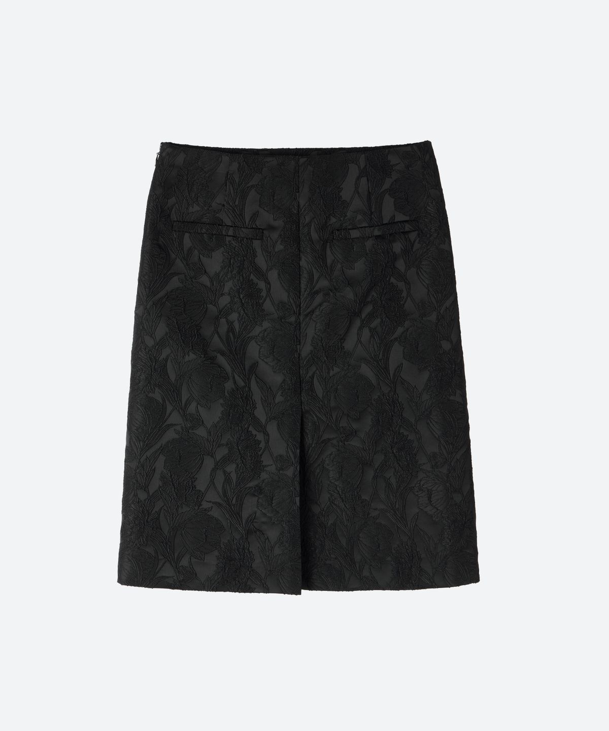 문선 아카이브(MOONSUN ARCHIVE) MJ Floral Jacquard Midi Skirt / BLACK