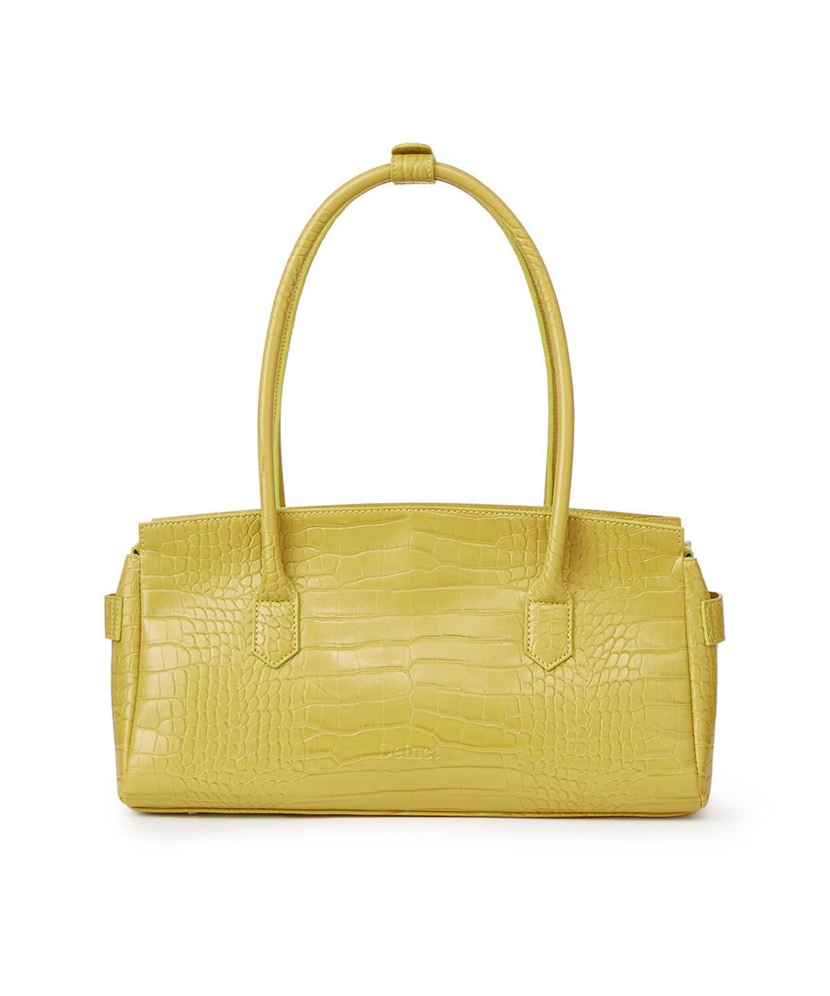 다이닛(DEINET) CROCODILE PATTERN TWO-WAY BAG IN MUSTARD
