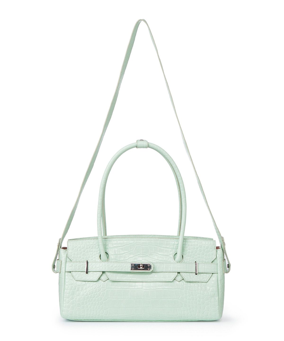 다이닛(DEINET) CROCODILE PATTERN TWO-WAY BAG IN MINT