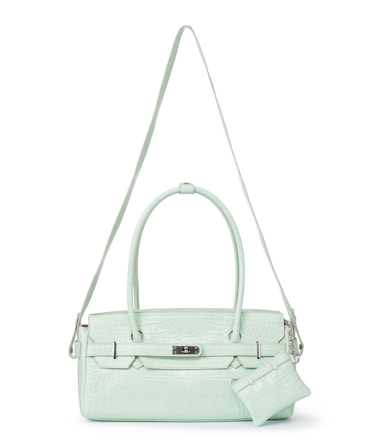 다이닛(DEINET) CROCODILE PATTERN TWO-WAY BAG IN MINT