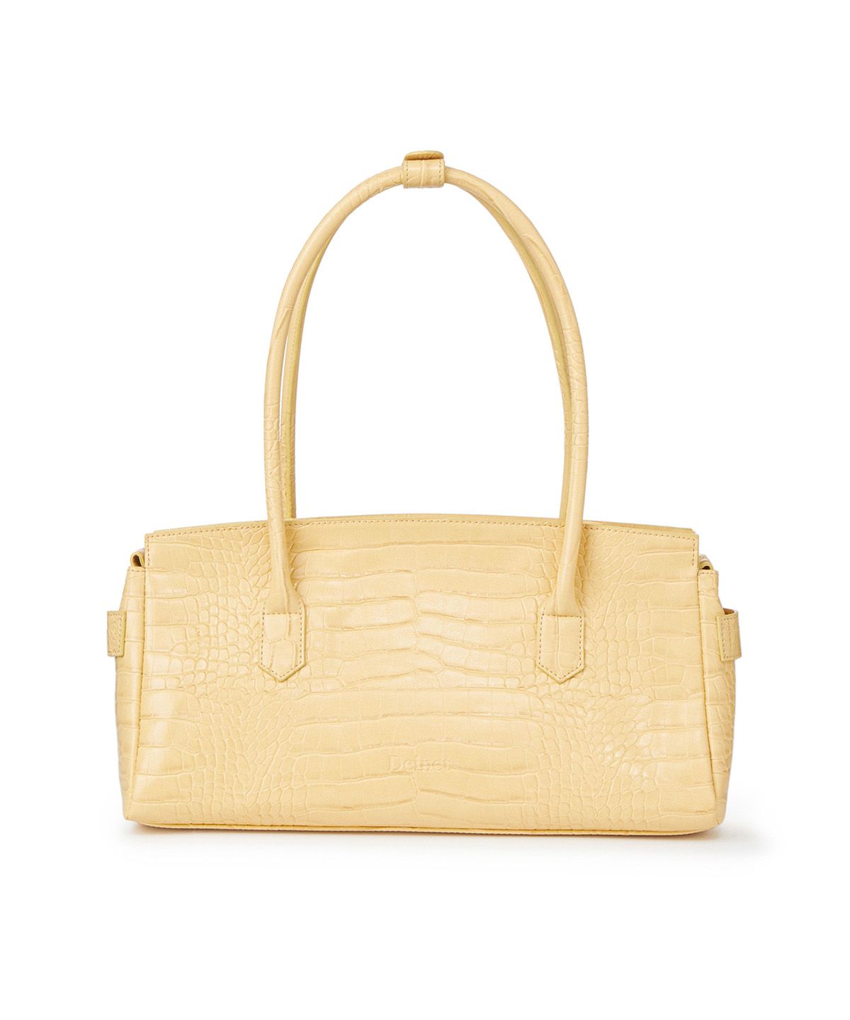 다이닛(DEINET) CROCODILE PATTERN TWO-WAY BAG IN BUTTER