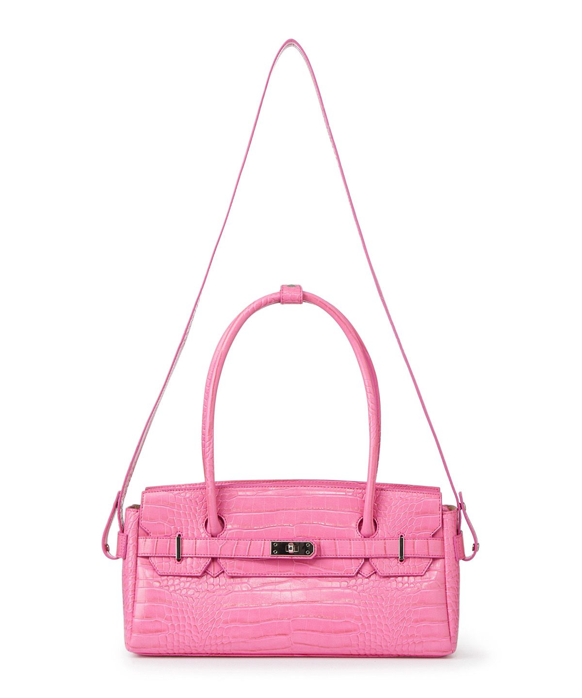 다이닛(DEINET) CROCODILE PATTERN TWO-WAY BAG IN PINK