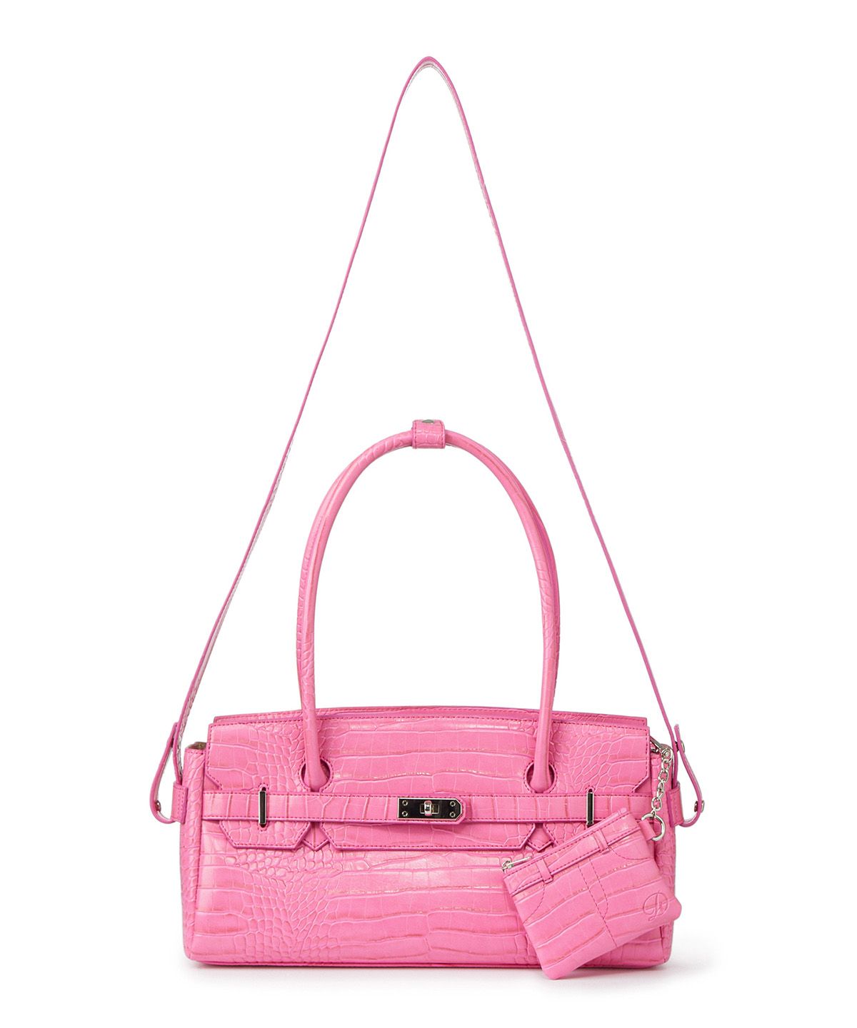 다이닛(DEINET) CROCODILE PATTERN TWO-WAY BAG IN PINK