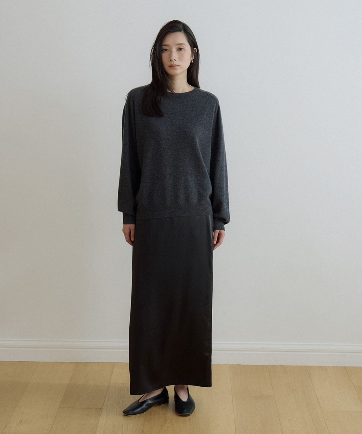 링서울(LINGSEOUL) wool raglan knit-charcoal