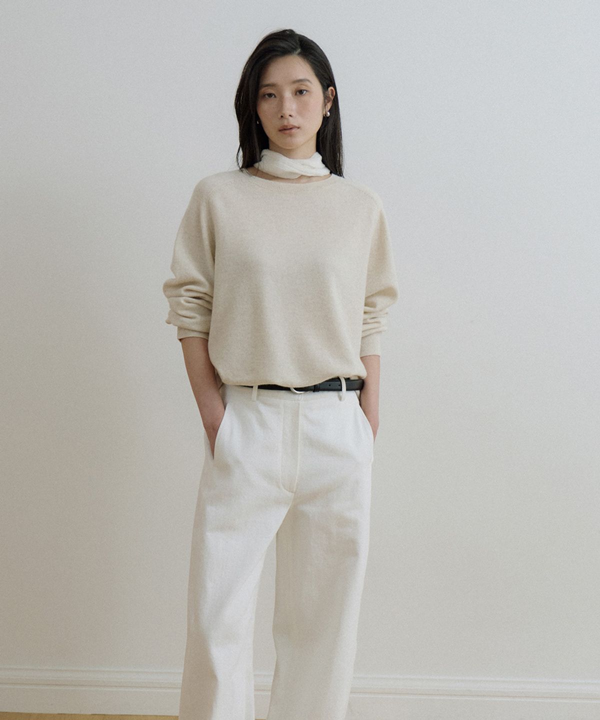 링서울(LINGSEOUL) wool raglan knit-oatmeal