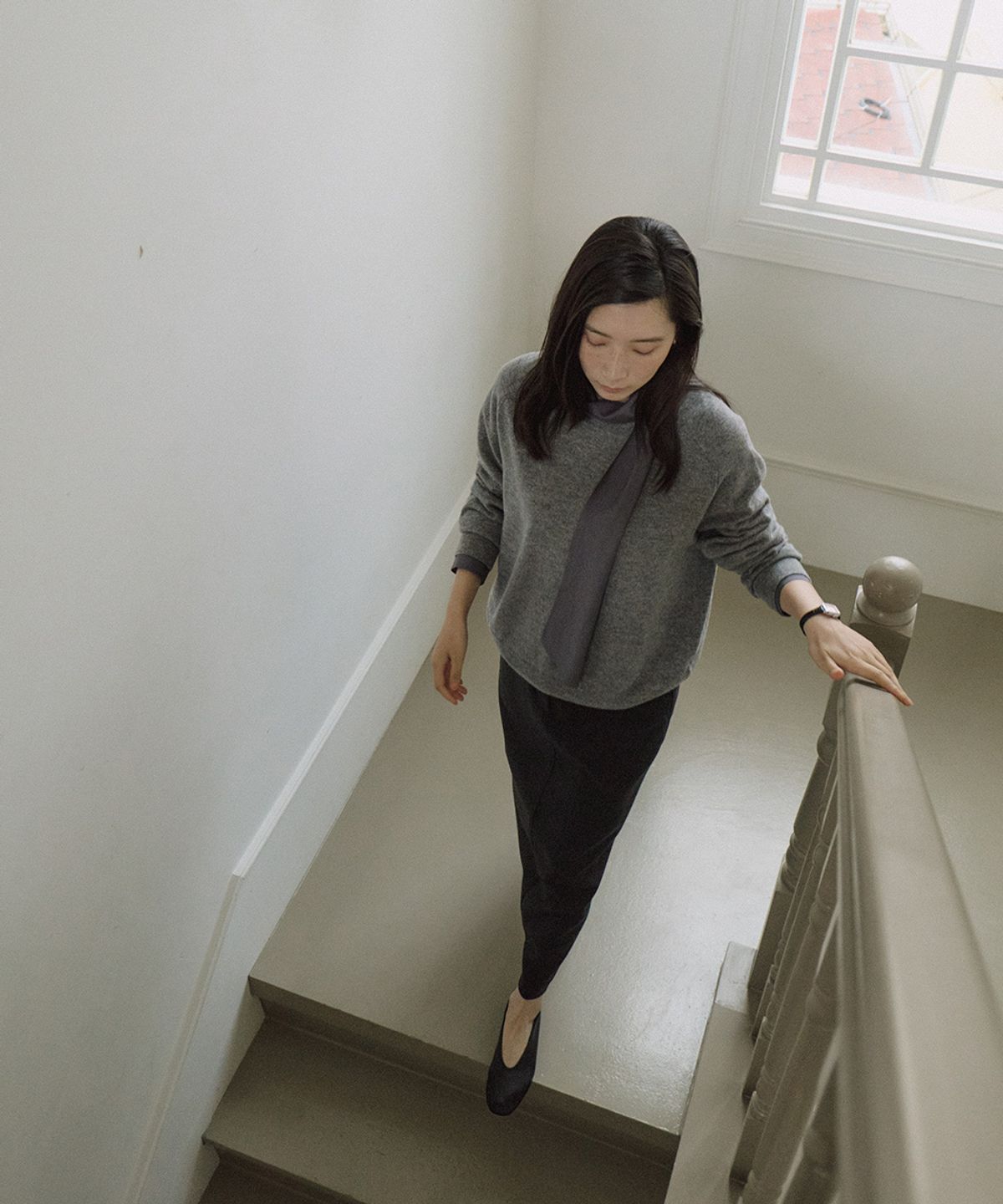 링서울(LINGSEOUL) wool raglan knit-gray