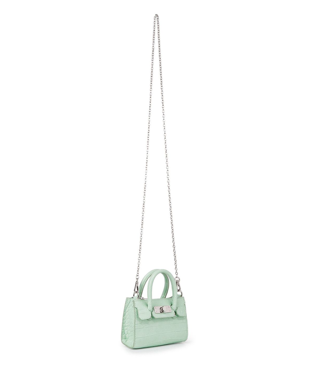 다이닛(DEINET) CROCODILE PATTERN CHAIN MINI BAG IN MINT