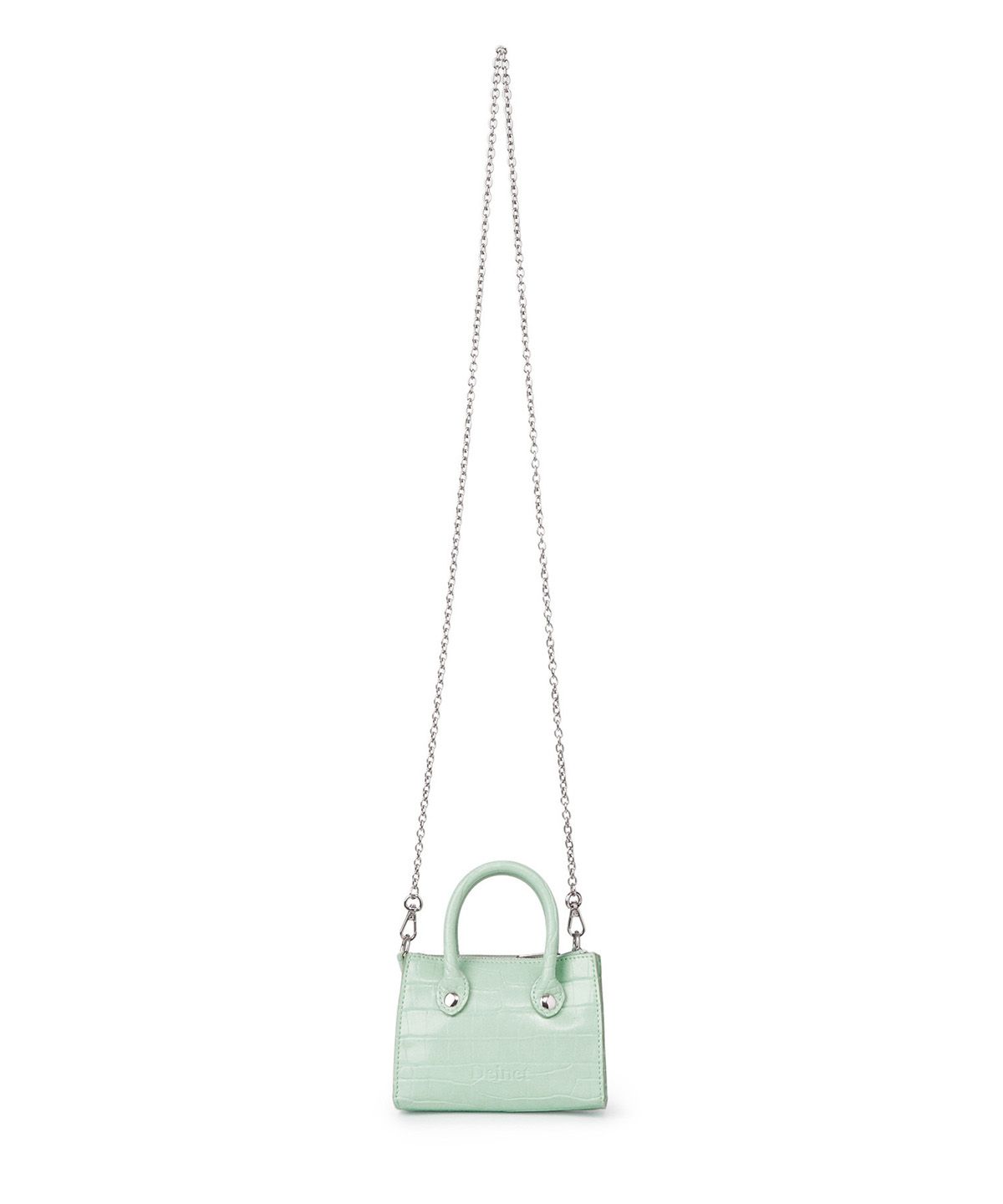 다이닛(DEINET) CROCODILE PATTERN CHAIN MINI BAG IN MINT