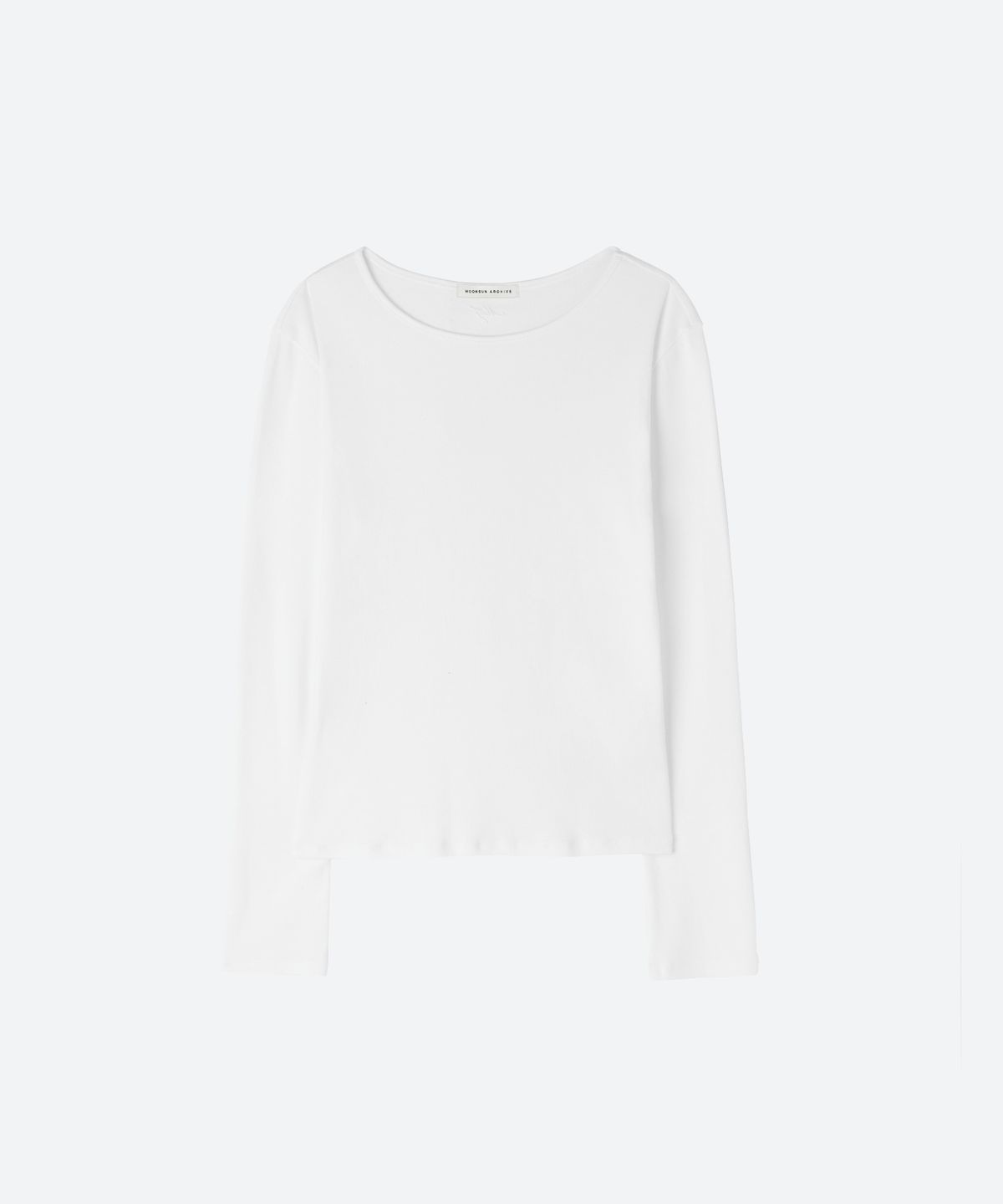 문선 아카이브(MOONSUN ARCHIVE) MJ Slim Fit Long Sleeve T-Shirt / WHITE