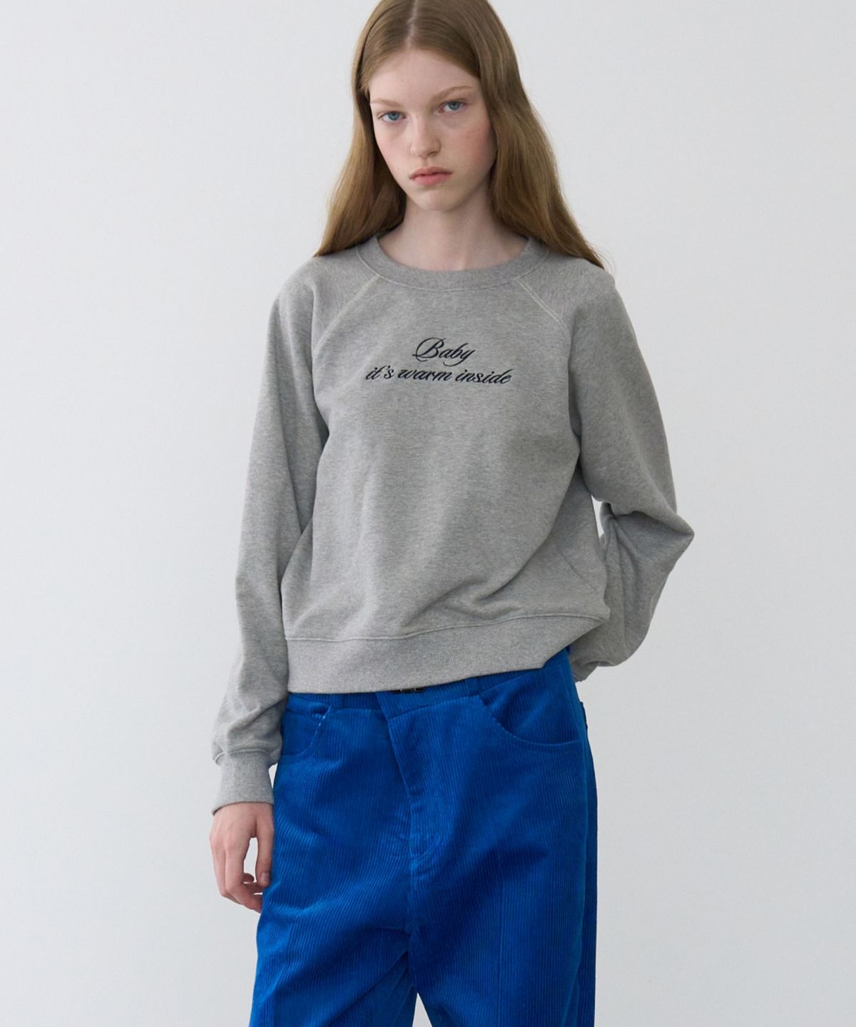 문선 아카이브(MOONSUN ARCHIVE) MJ Baby Sweatshirt / MELANGE GRAY
