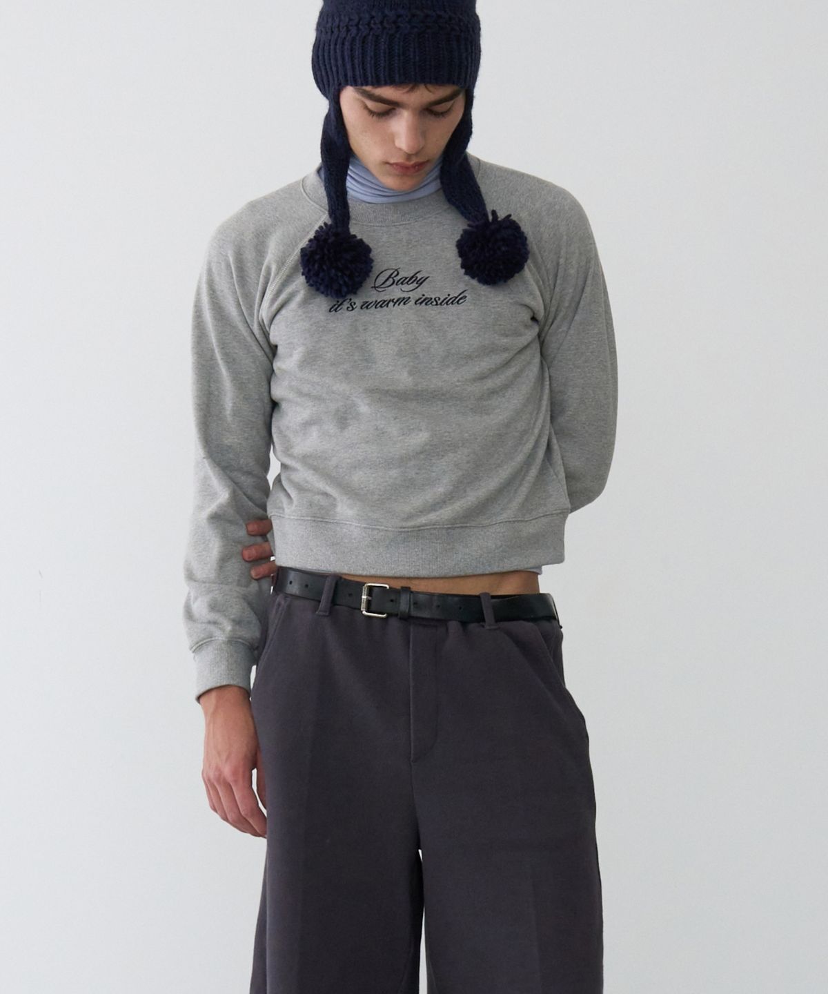 문선 아카이브(MOONSUN ARCHIVE) MJ Baby Sweatshirt / MELANGE GRAY
