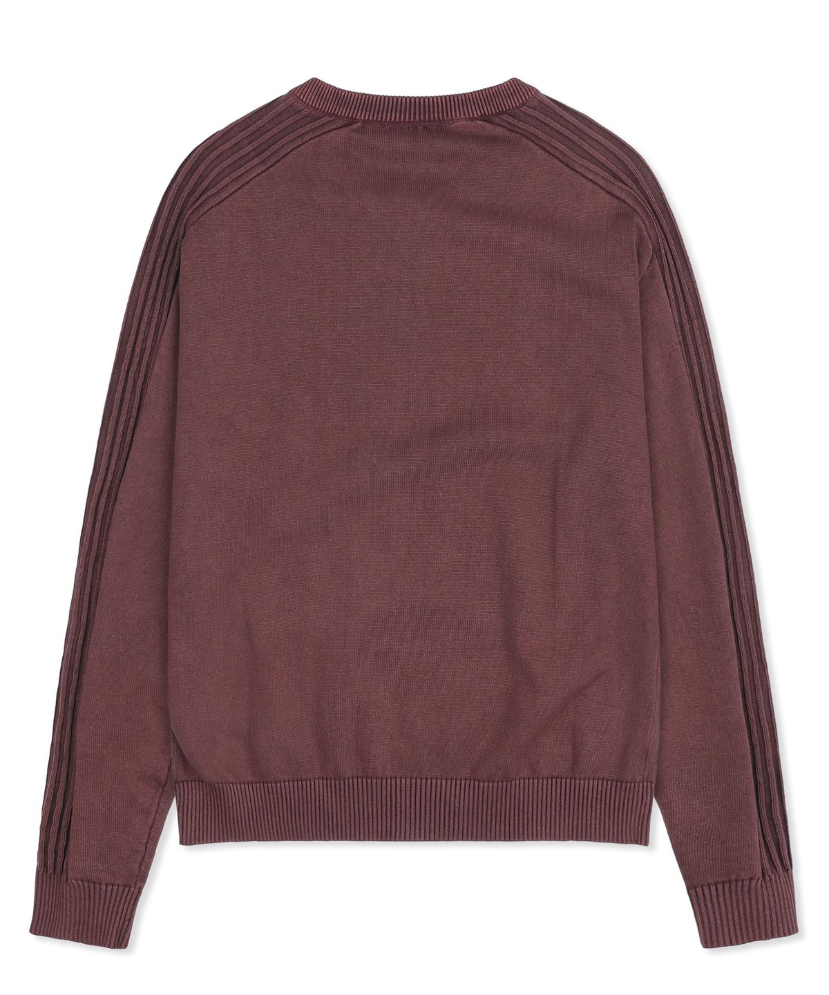 엑스톤즈(XTONZ) XTK184 슬림핏 빈티지 워싱 니트 집업 (BURGUNDY)