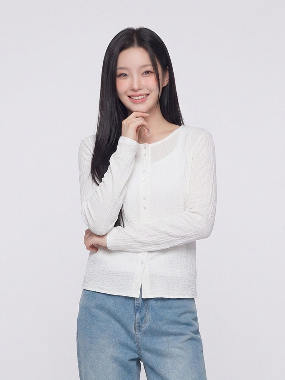 행텐(HANGTEN) 여성 링클 가디건_003(10580-131-621-69)