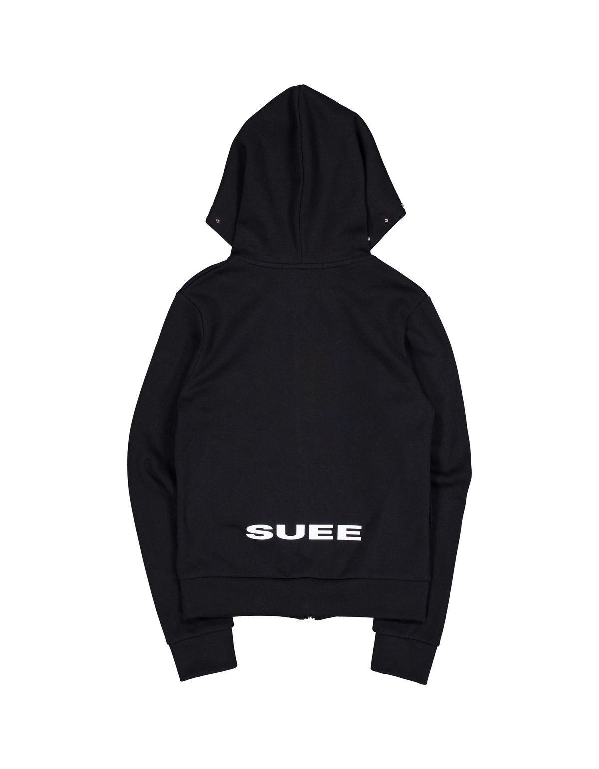 셋업이엑스이(SETUP-EXE) SKULL RABBIT SLIM HOODIE ZIP-UP / BLACK