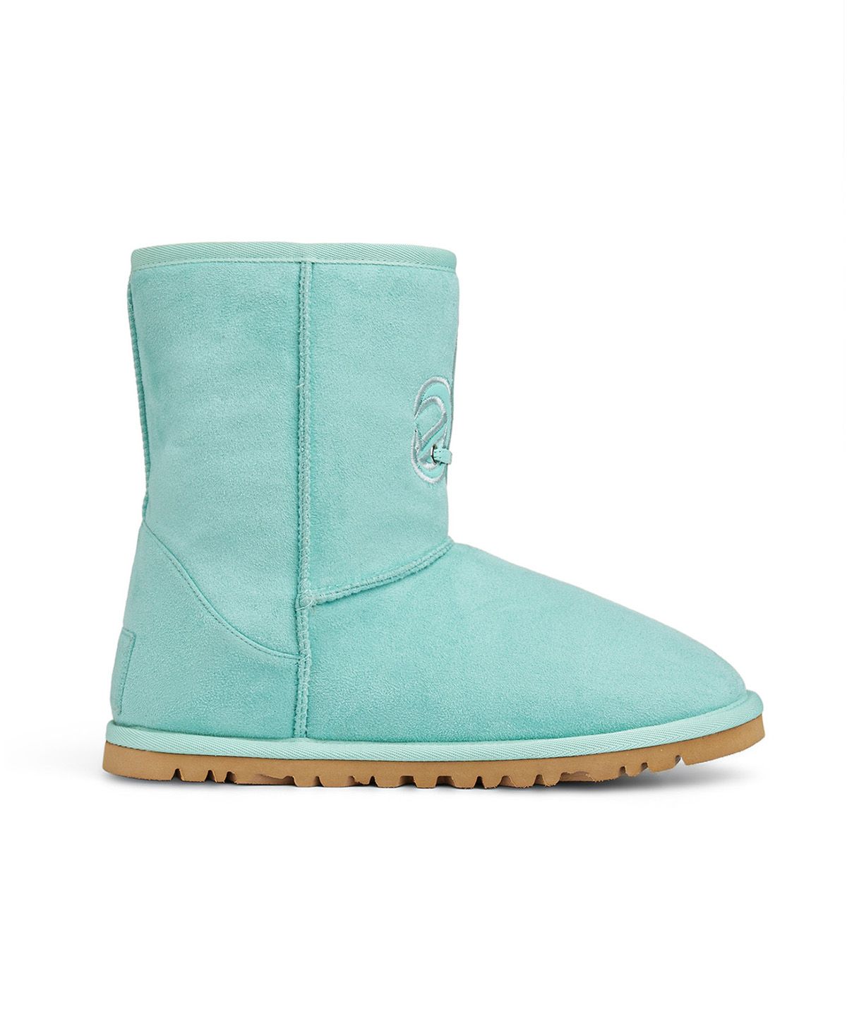 다이닛(DEINET) PATCH COLOR FAUX SUEDE BOOTS IN MINT
