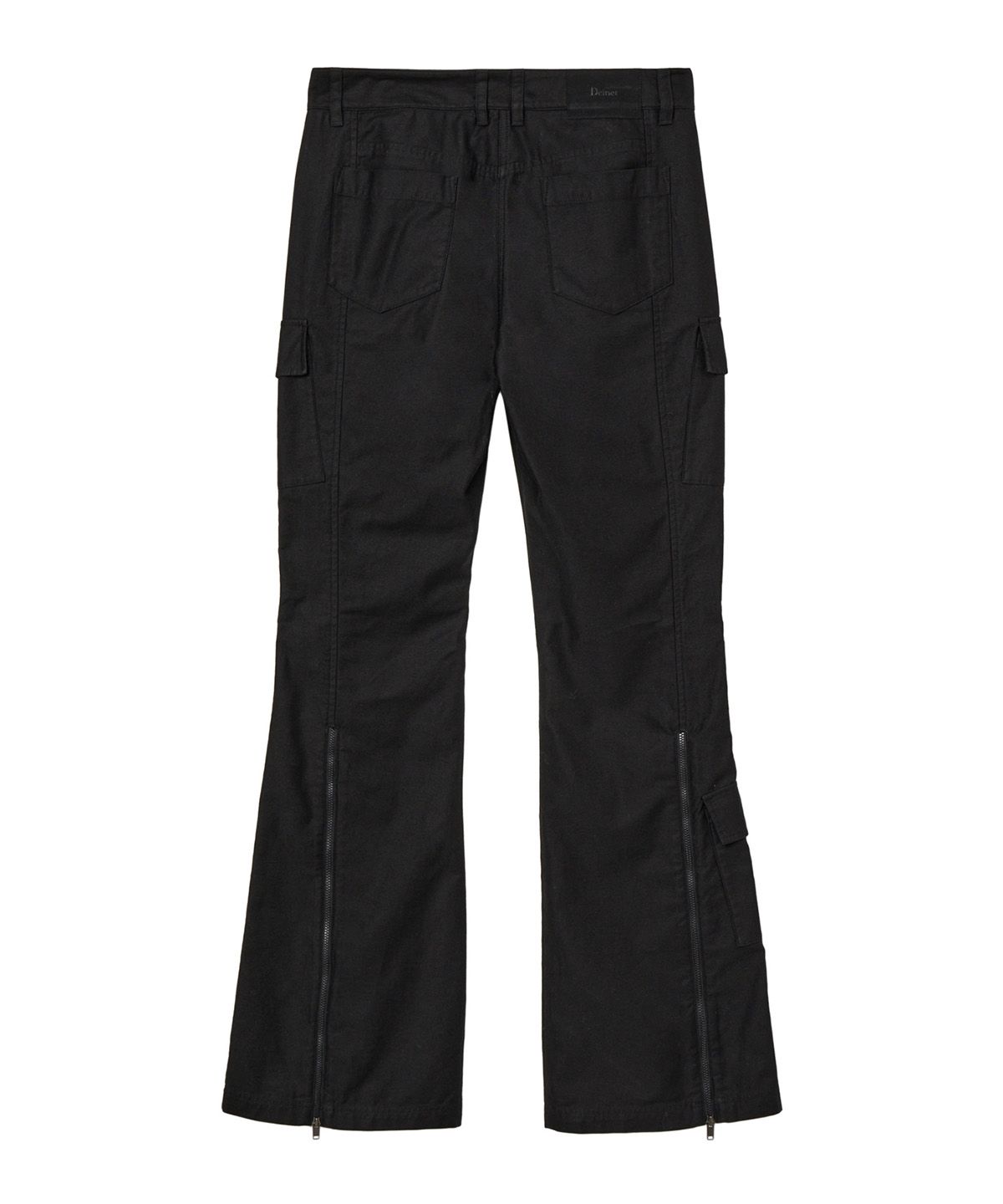 다이닛(DEINET) COTTON SEMI BOOTCUT PANTS IN BLACK
