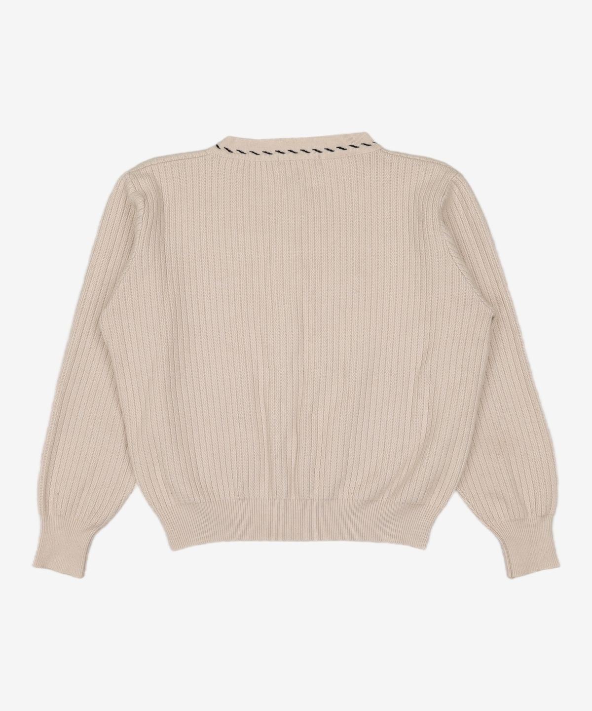 미쏘(MIXXO) 소매벌룬 스티치 배색 가디건 MIWCKAT83T M