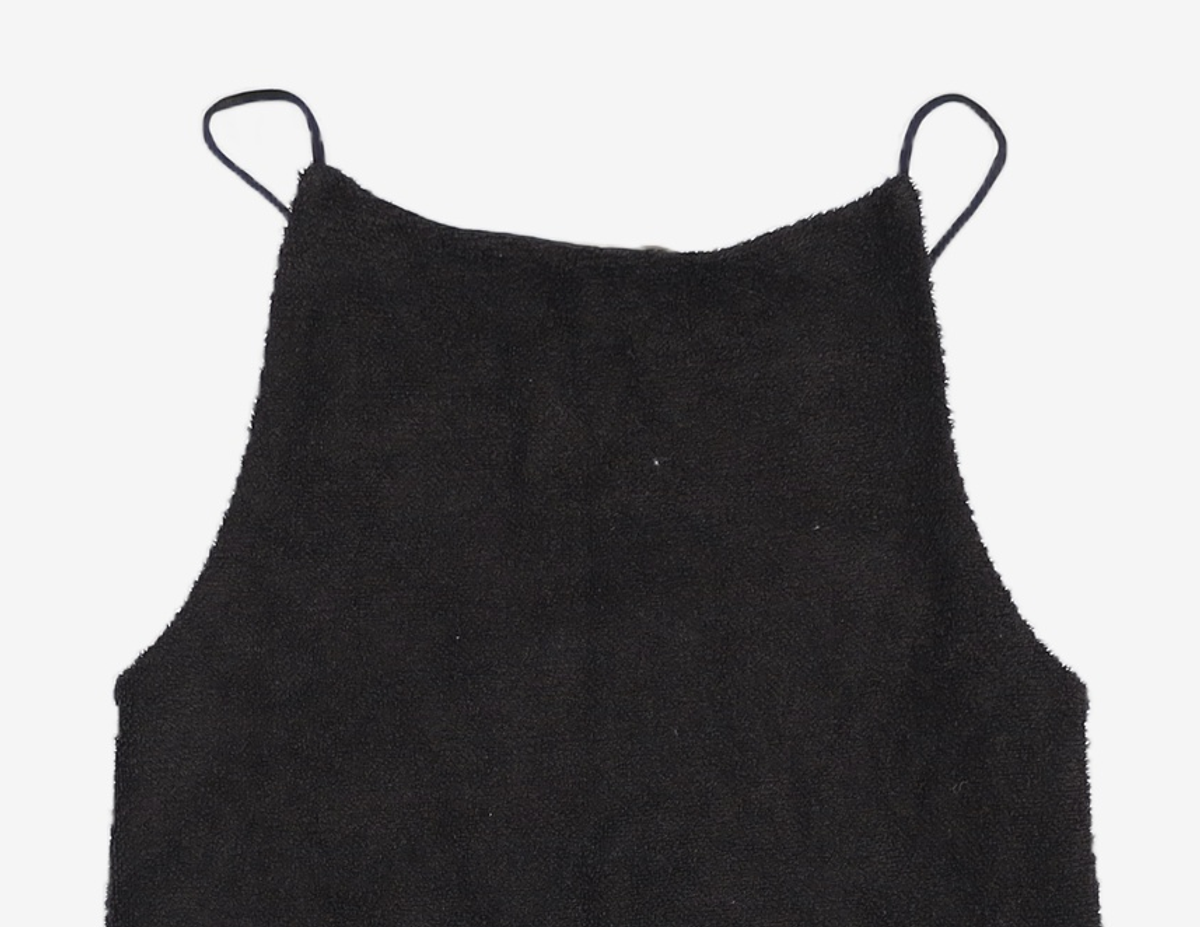 레스트앤레크레이션(REST&RECREATION) RR LOGO TERRY MINI DRESS BLACK ONE