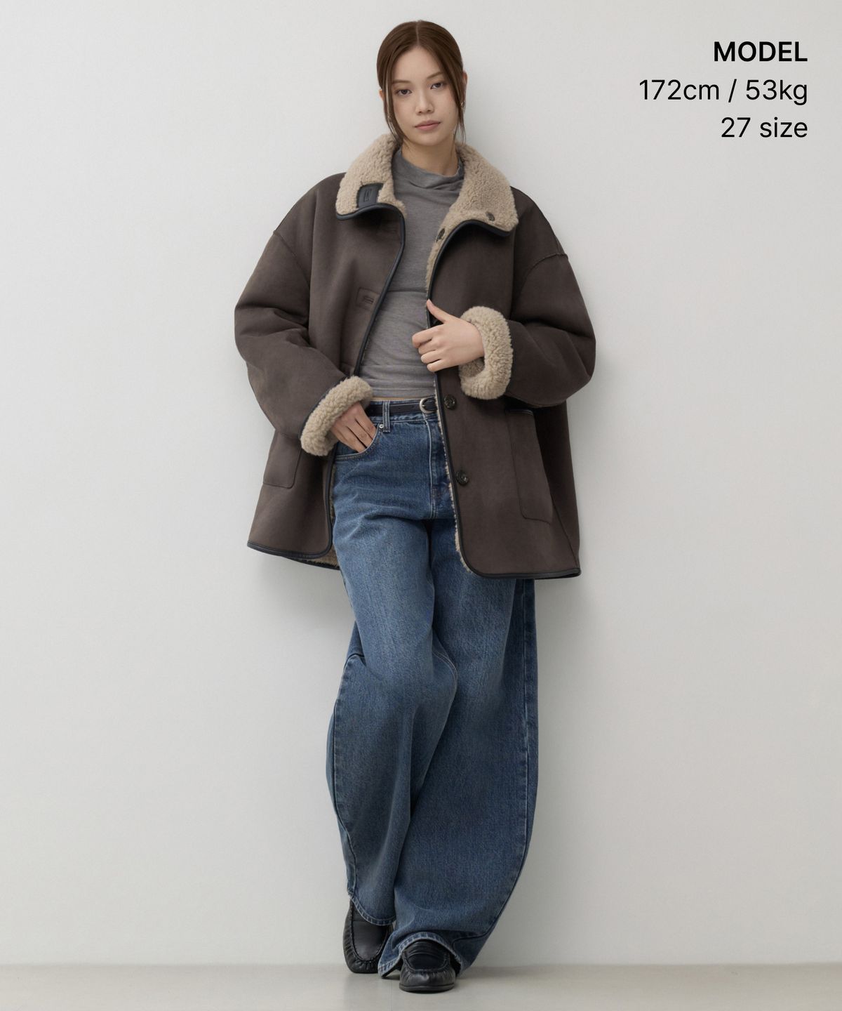 무신사 스탠다드 우먼(MUSINSA STANDARD WOMAN) 우먼즈 속기모 커브드 데님 팬츠 [미디엄 인디고]