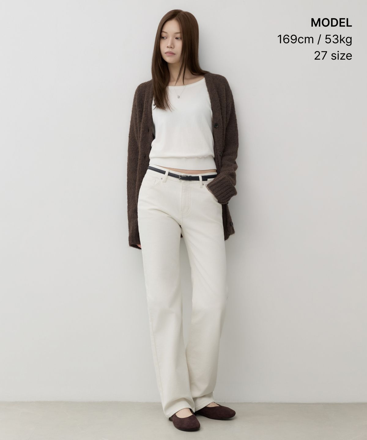 무신사 스탠다드 우먼(MUSINSA STANDARD WOMAN) 우먼즈 속기모 스트레이트 데님 팬츠 [크림]