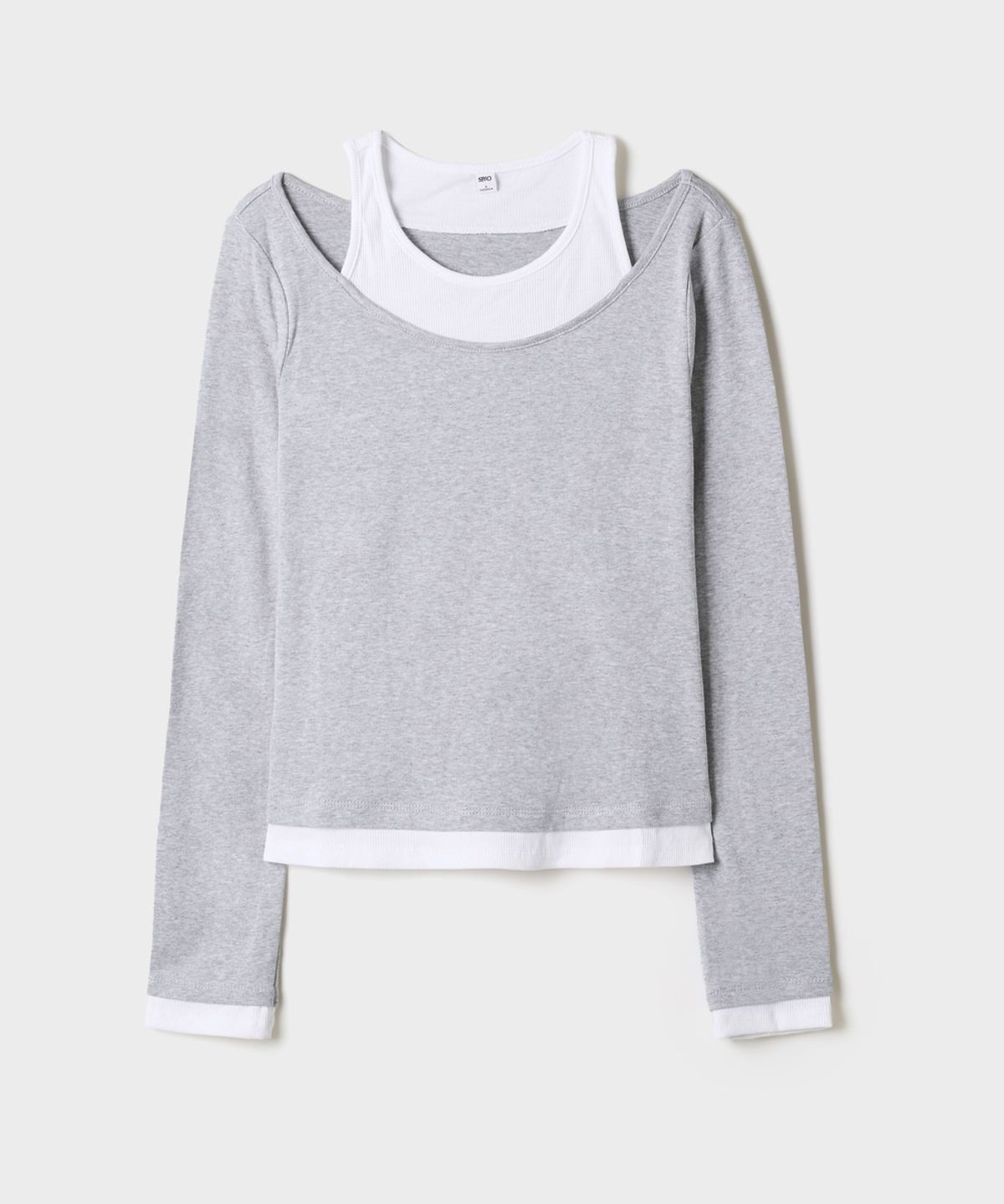 스파오(SPAO) 레이어드 U넥 긴팔티_SPLWG49G06