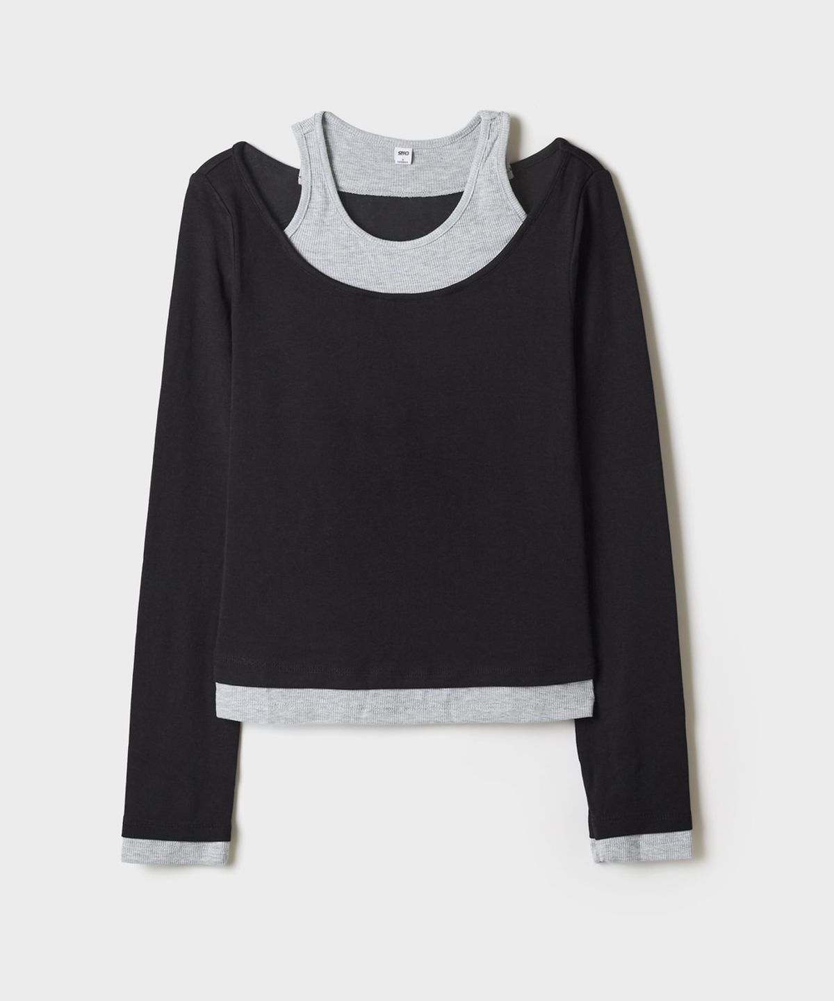 스파오(SPAO) 레이어드 U넥 긴팔티_SPLWG49G06