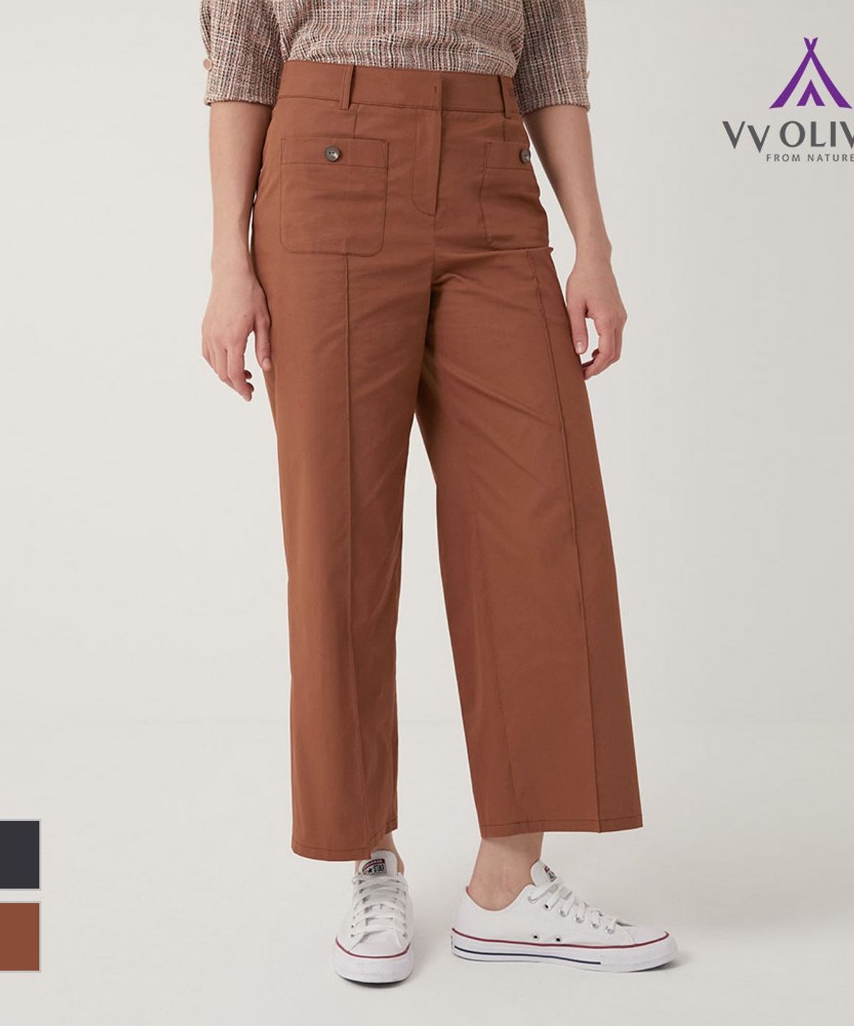 비비올리비아(VVOLIVIA) 핀턱 와이드 팬츠_VVCDL3F7261