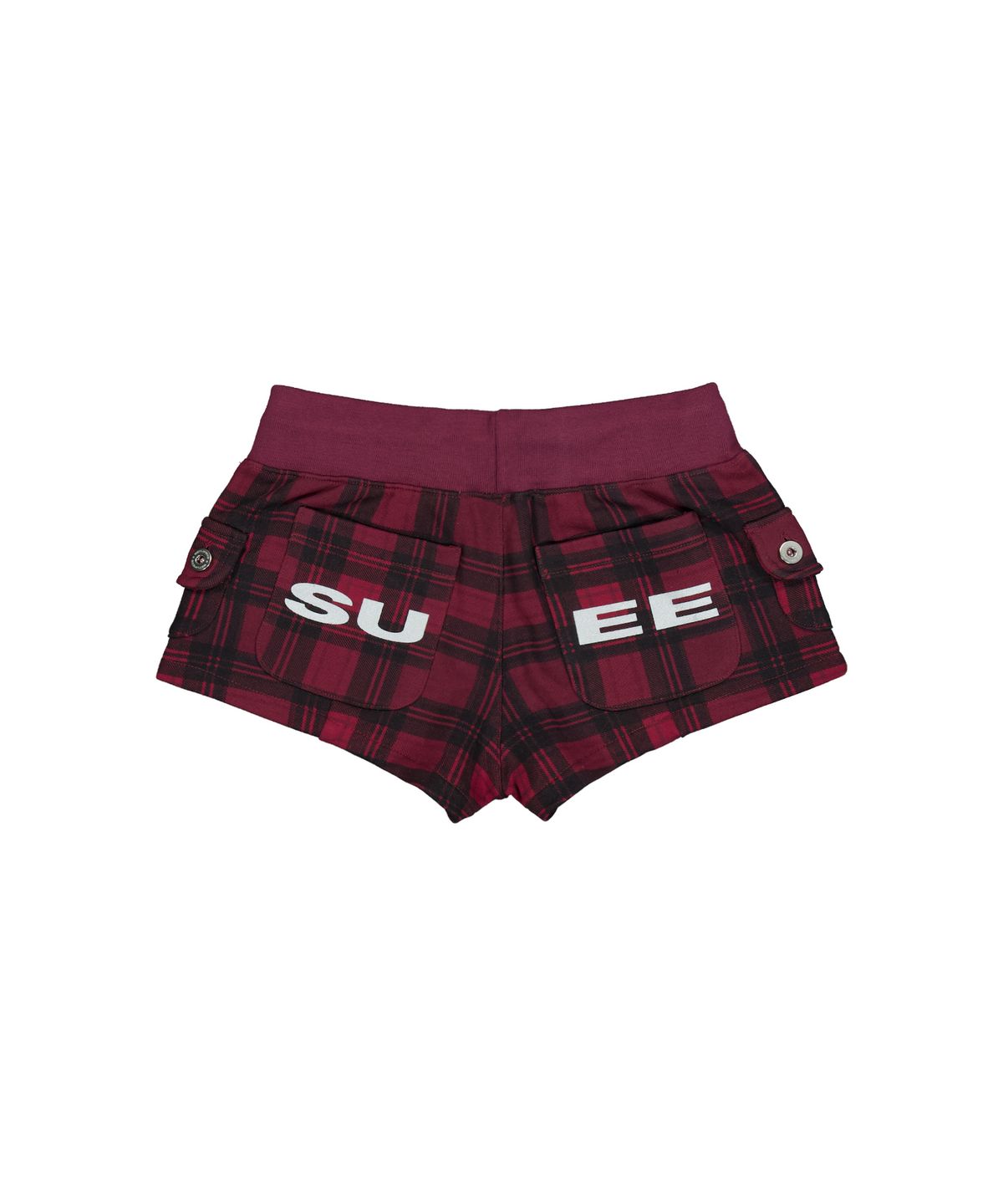 셋업이엑스이(SETUP-EXE) CHECK LOGO POCKET SHORTS / RED