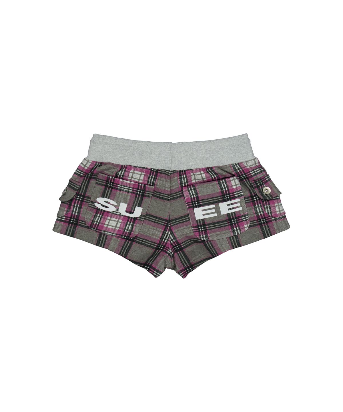 셋업이엑스이(SETUP-EXE) CHECK LOGO POCKET SHORTS / GRAY