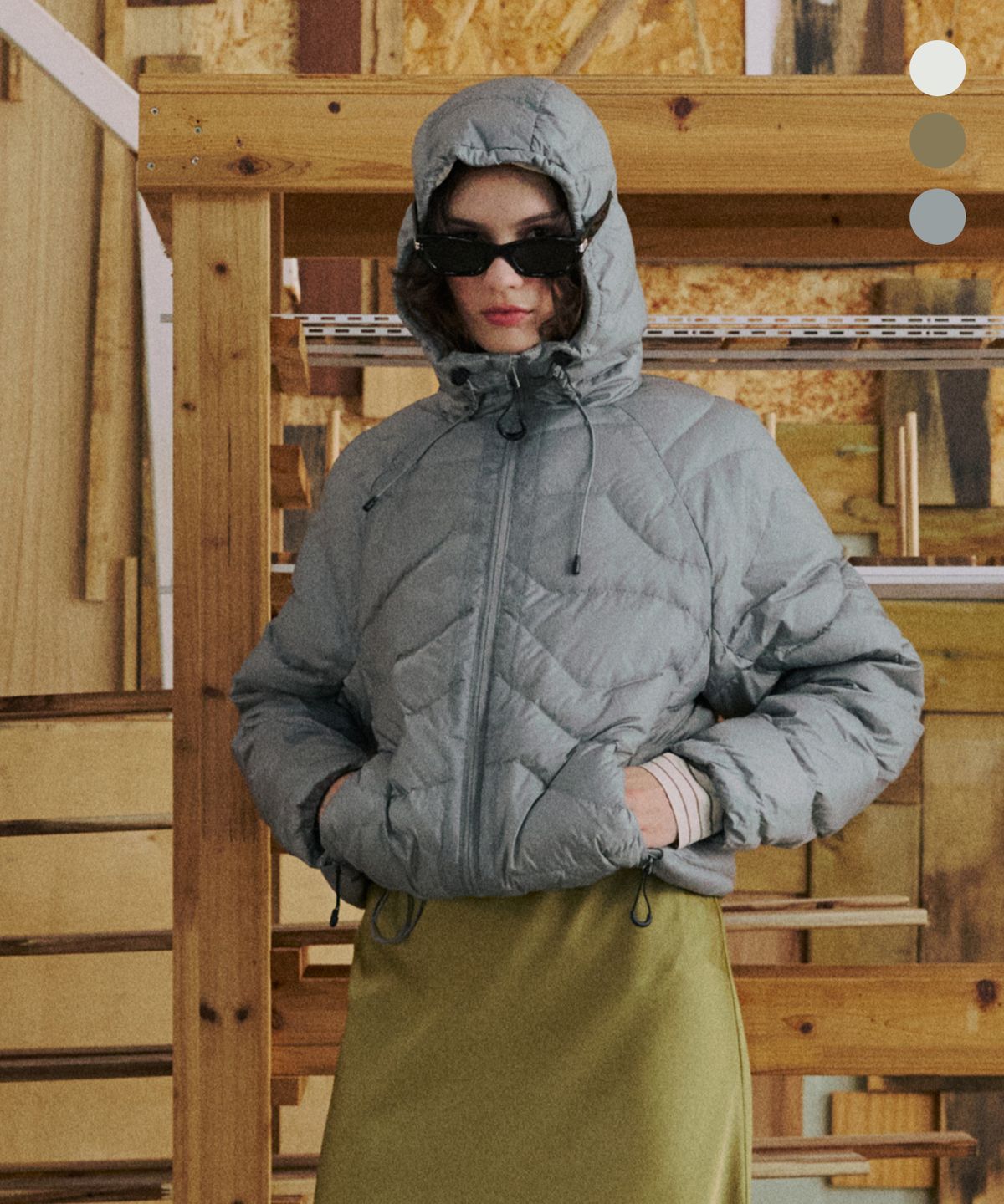 펜필드(PENFIELD) [PF]매시프 라이트 쉘 다운_FS4WD17U