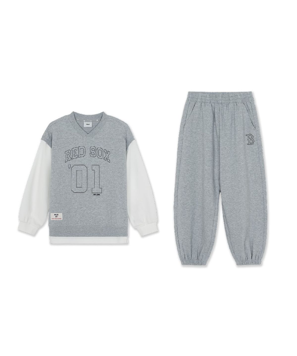 엠엘비 키즈(MLB KIDS) 스포티브 베스트 레이어드 세트 BOS (Melange Grey)