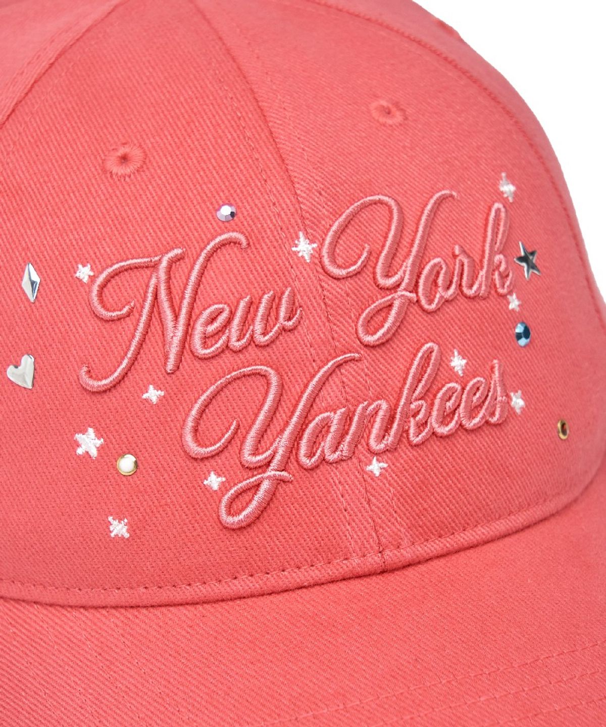 엠엘비 키즈(MLB KIDS) 여아 스톤비즈 피치트윌 볼캡 NY (D.Pink)