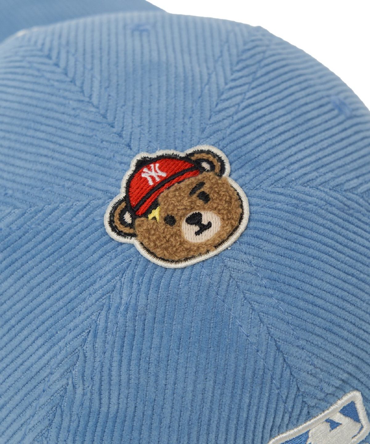 엠엘비 키즈(MLB KIDS) 메가베어 코듀로이 와펜 볼캡 NY (Mg.Blue)