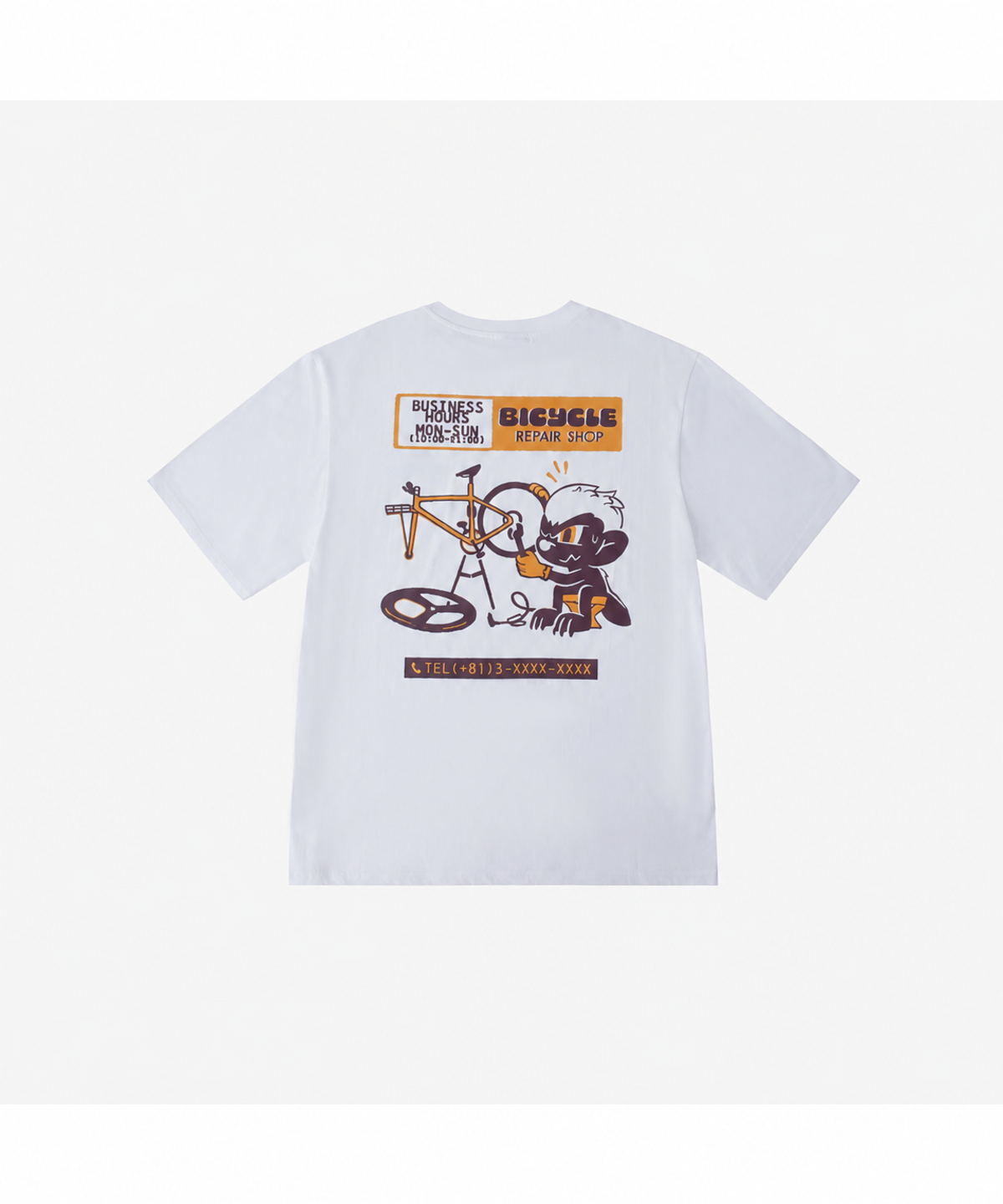 언커먼(UNCMN) HONEY BADGER REPAIR T-SHIRT WHITE