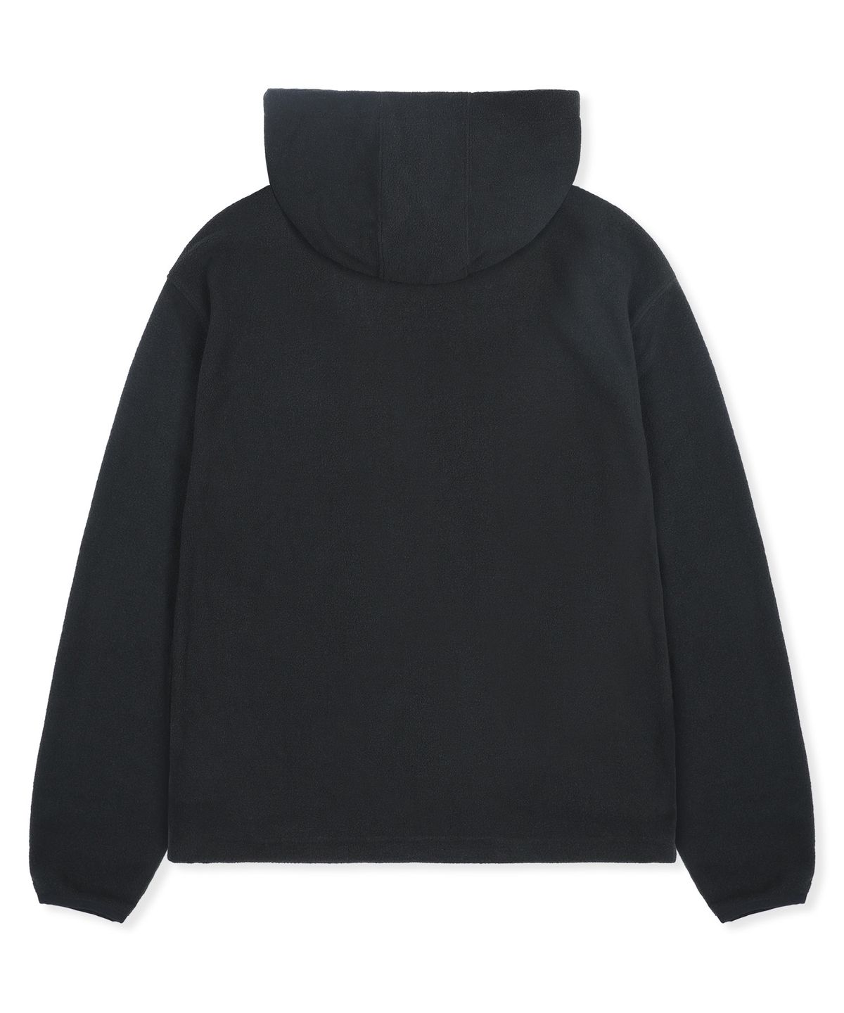 엑스톤즈(XTONZ) XJ148 커브드 지퍼 라이트 플리스 후드 집업 (BLACK)