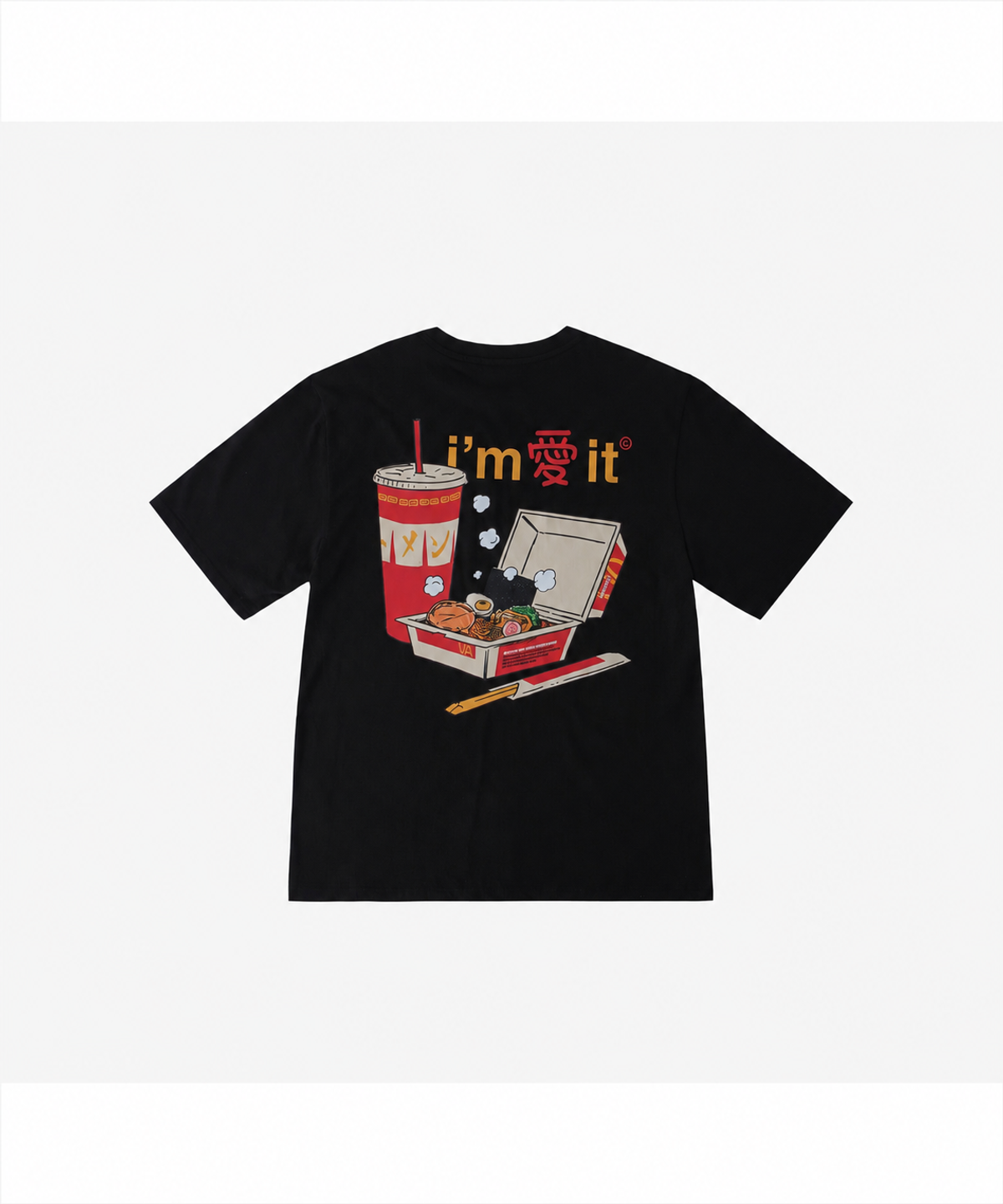 언커먼(UNCMN) I LOVE FAST NOOOODLES T-SHIRT BLACK
