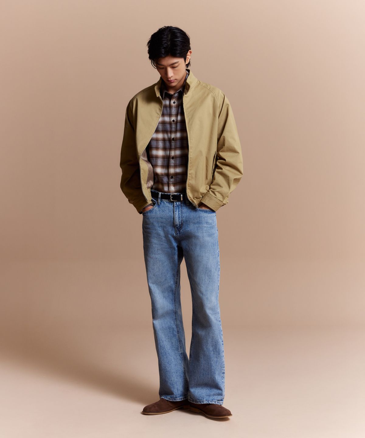 스파오(SPAO) 헤링턴 집업 재킷_SPJJG49M99