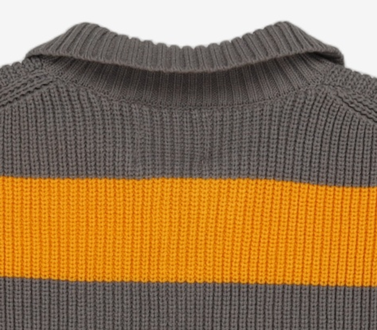 꼬모니노즈(COMONINOZ) STRIPE COLLAR KNIT [3 COLOR] OSS