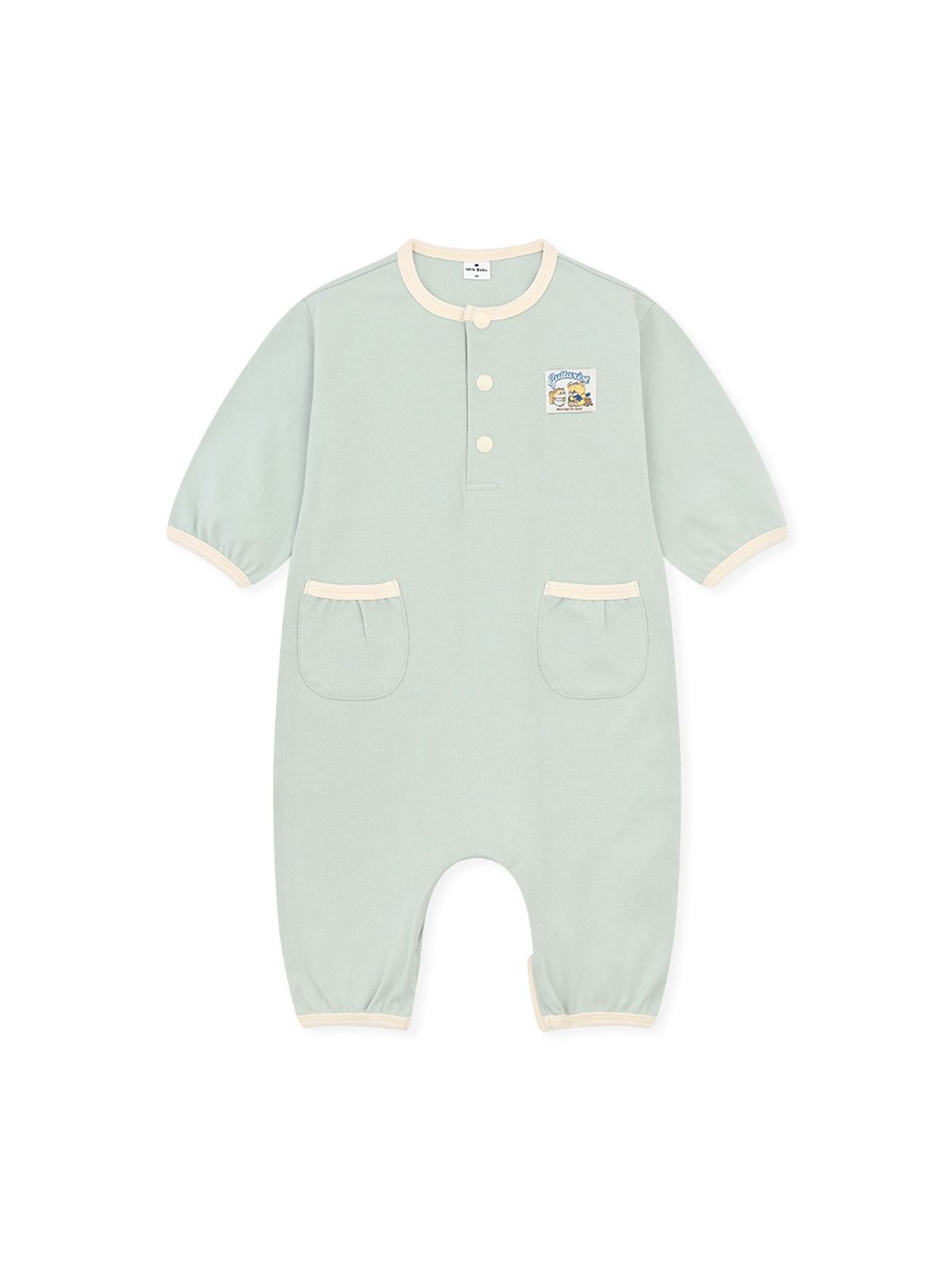 밀크베이비(MILKBABY) 귀여운 곰돌이 포켓 유아 점프수트