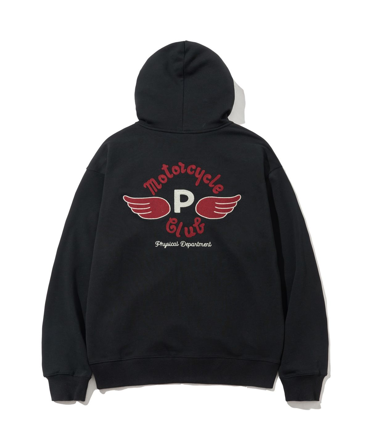 핍스 모터사이클(PHYPS MOTORCYCLE) Motorcycle Club Wing Hoodie Zip-Up Black
